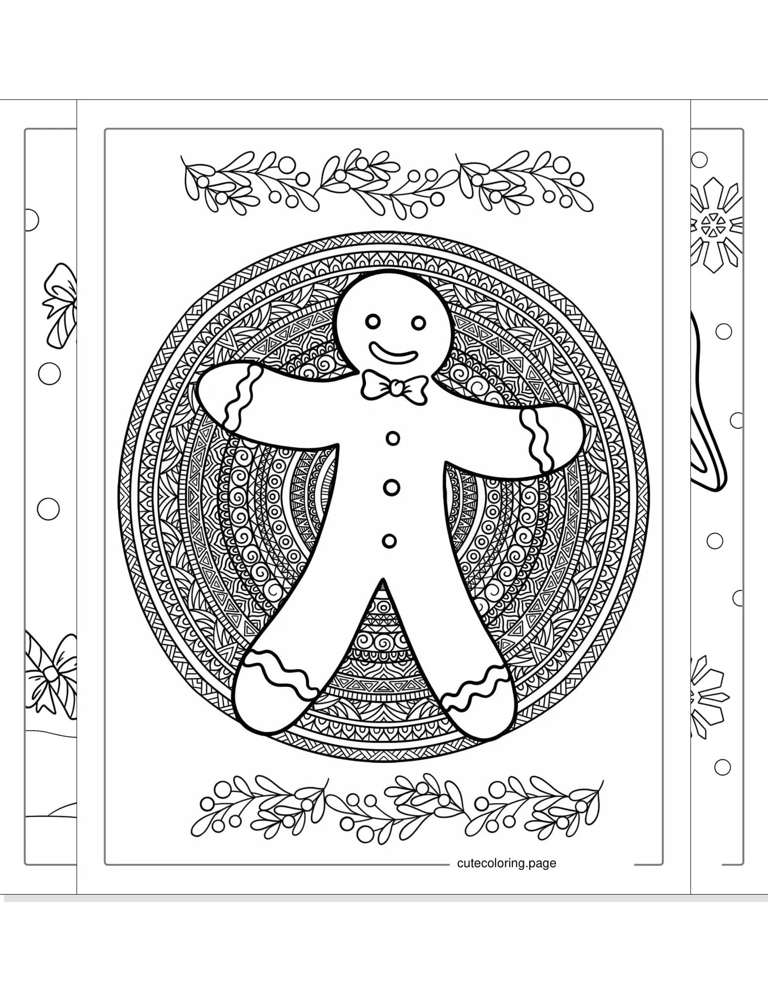 gingerbread man coloring pages