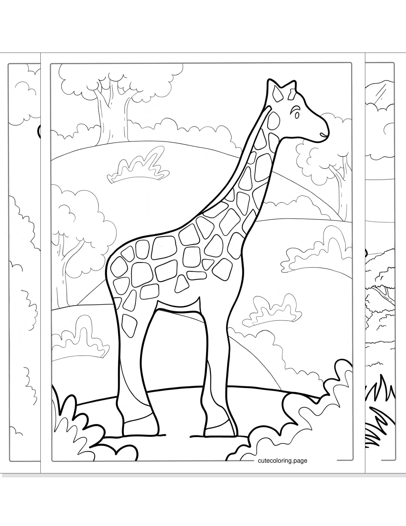 giraffe coloring pages