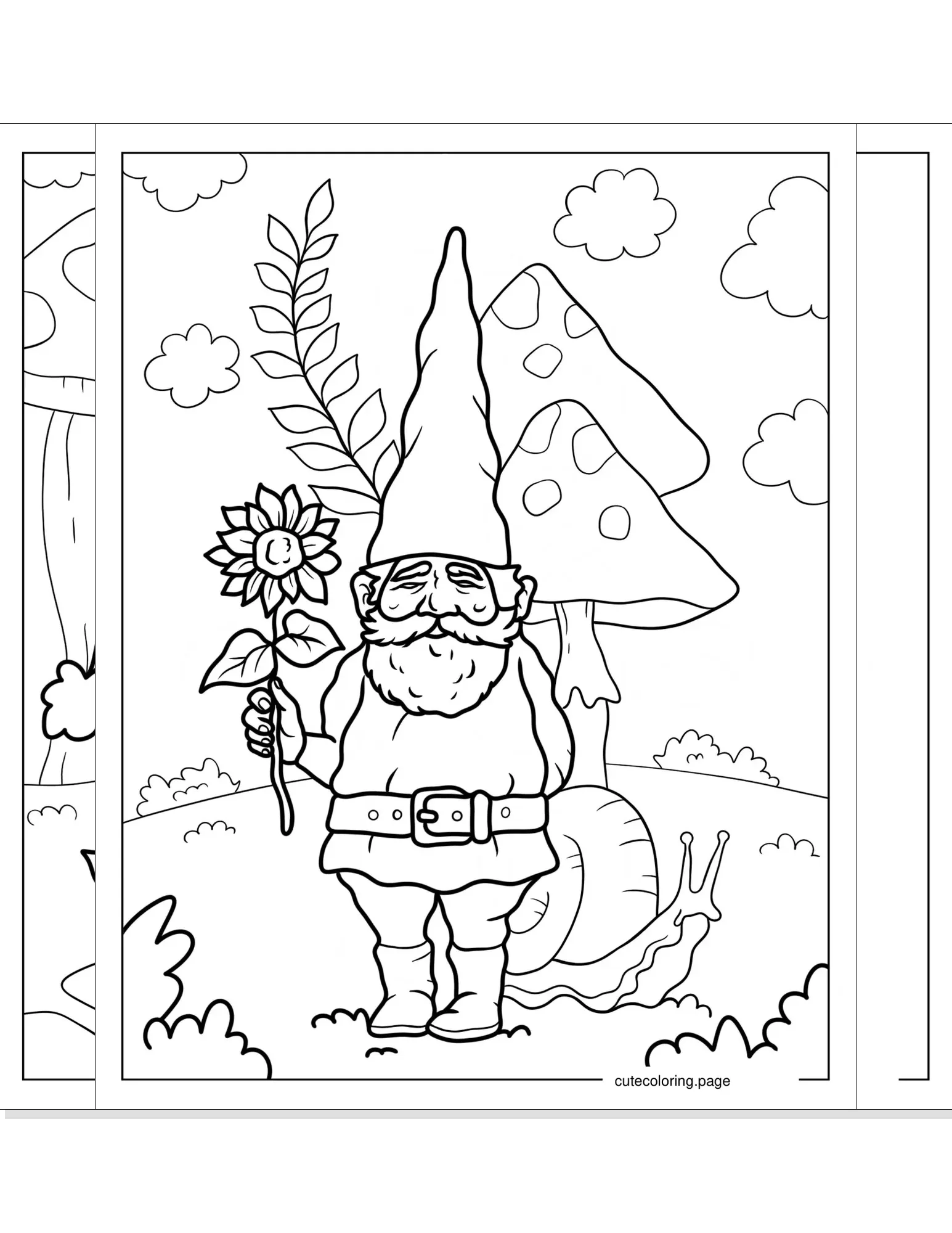 gnome coloring pages