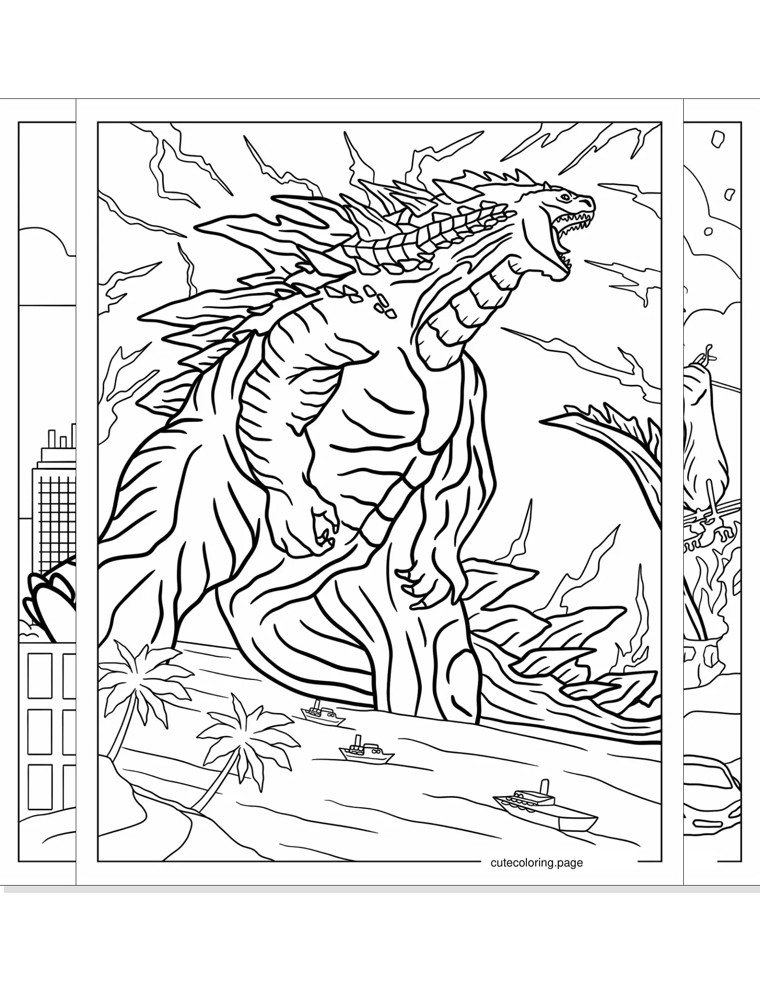 godzilla coloring pages