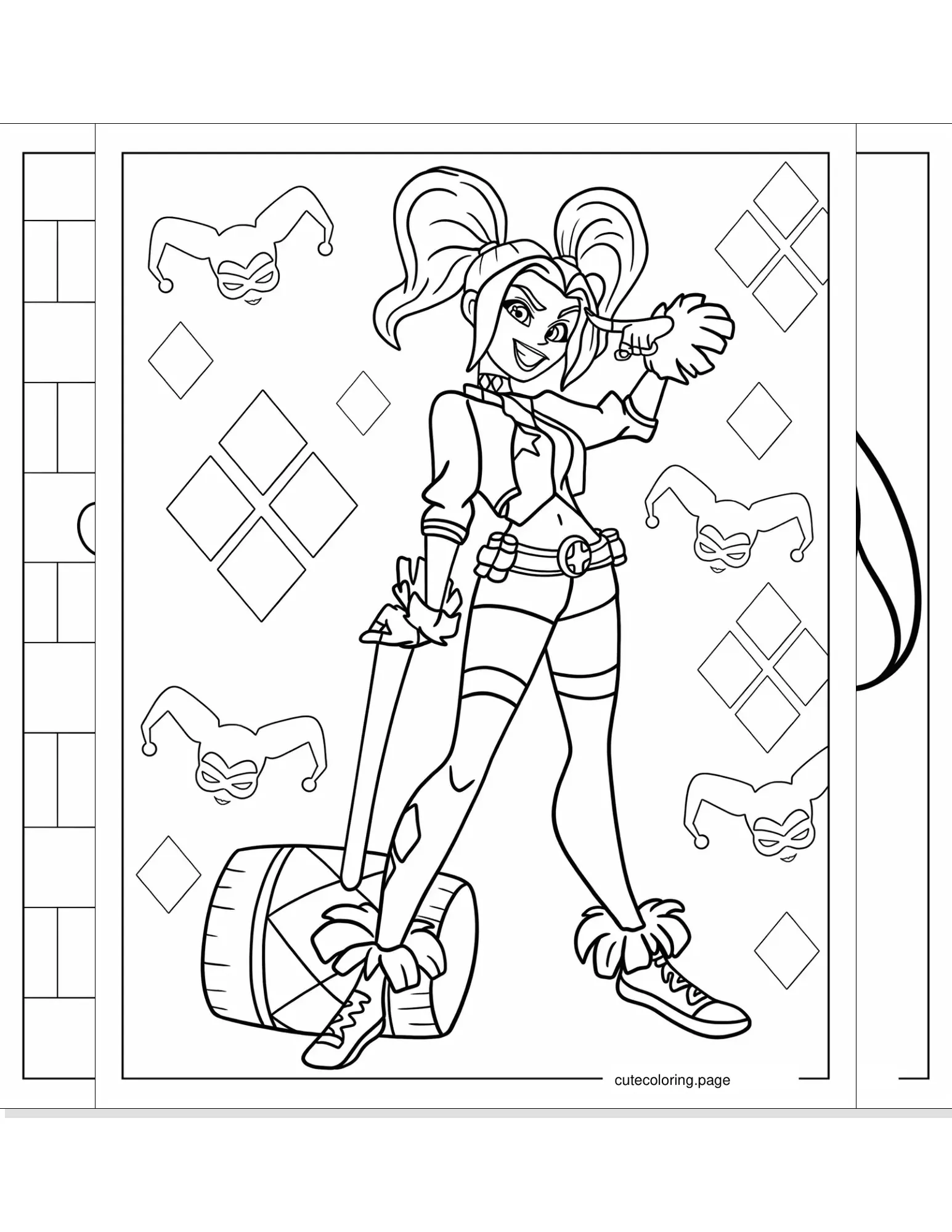 harley quinn coloring pages