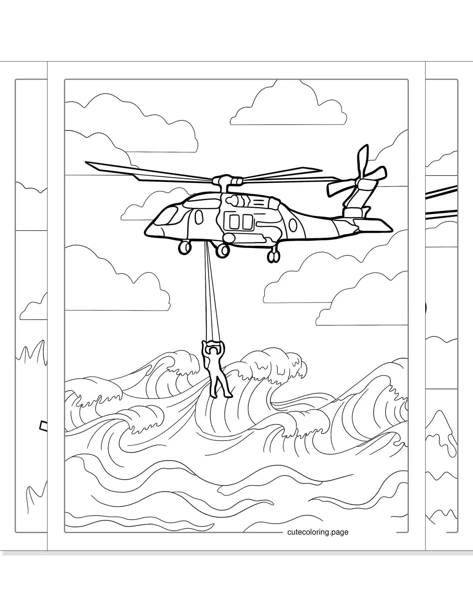 helicopter coloring pages