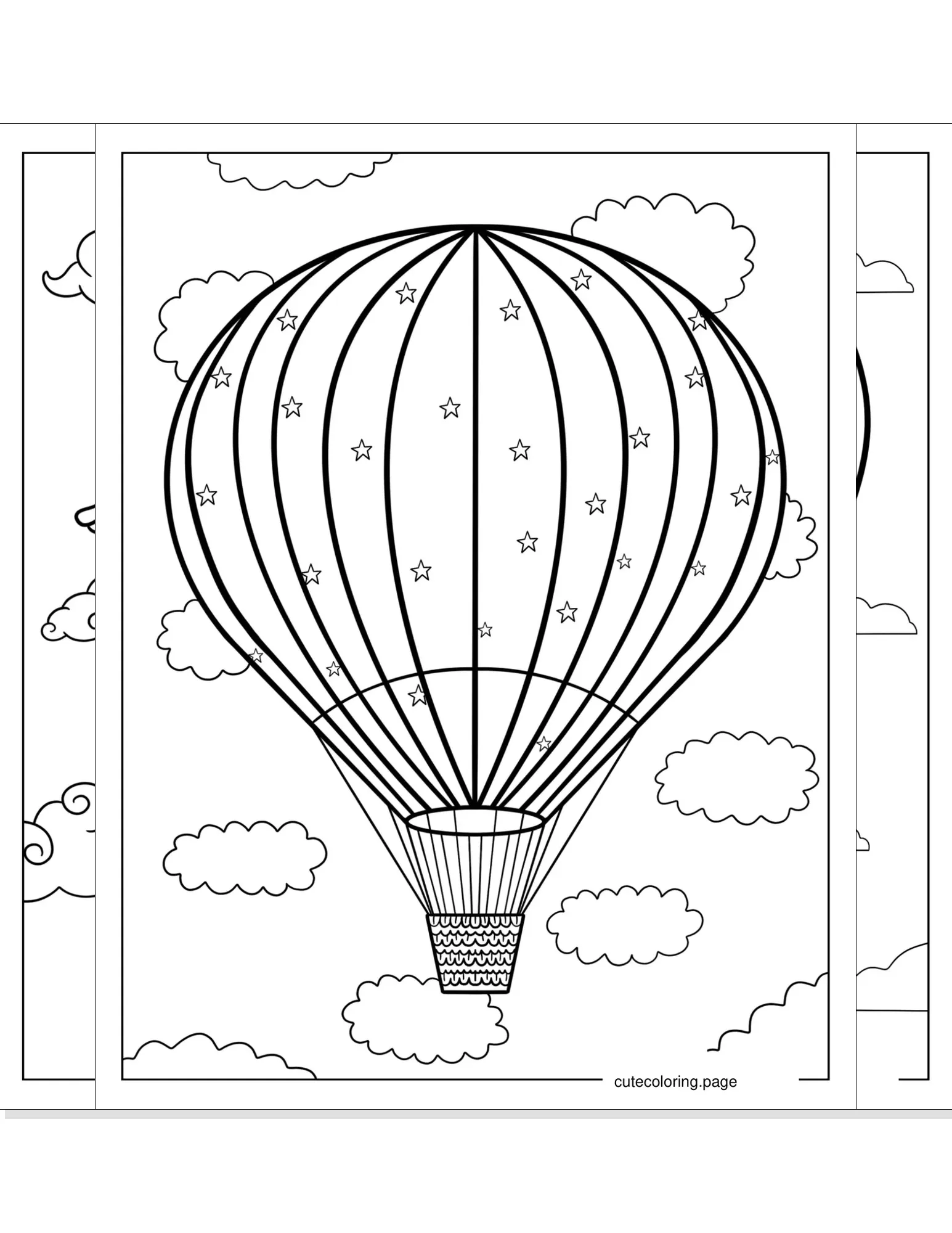 hot air balloon coloring pages