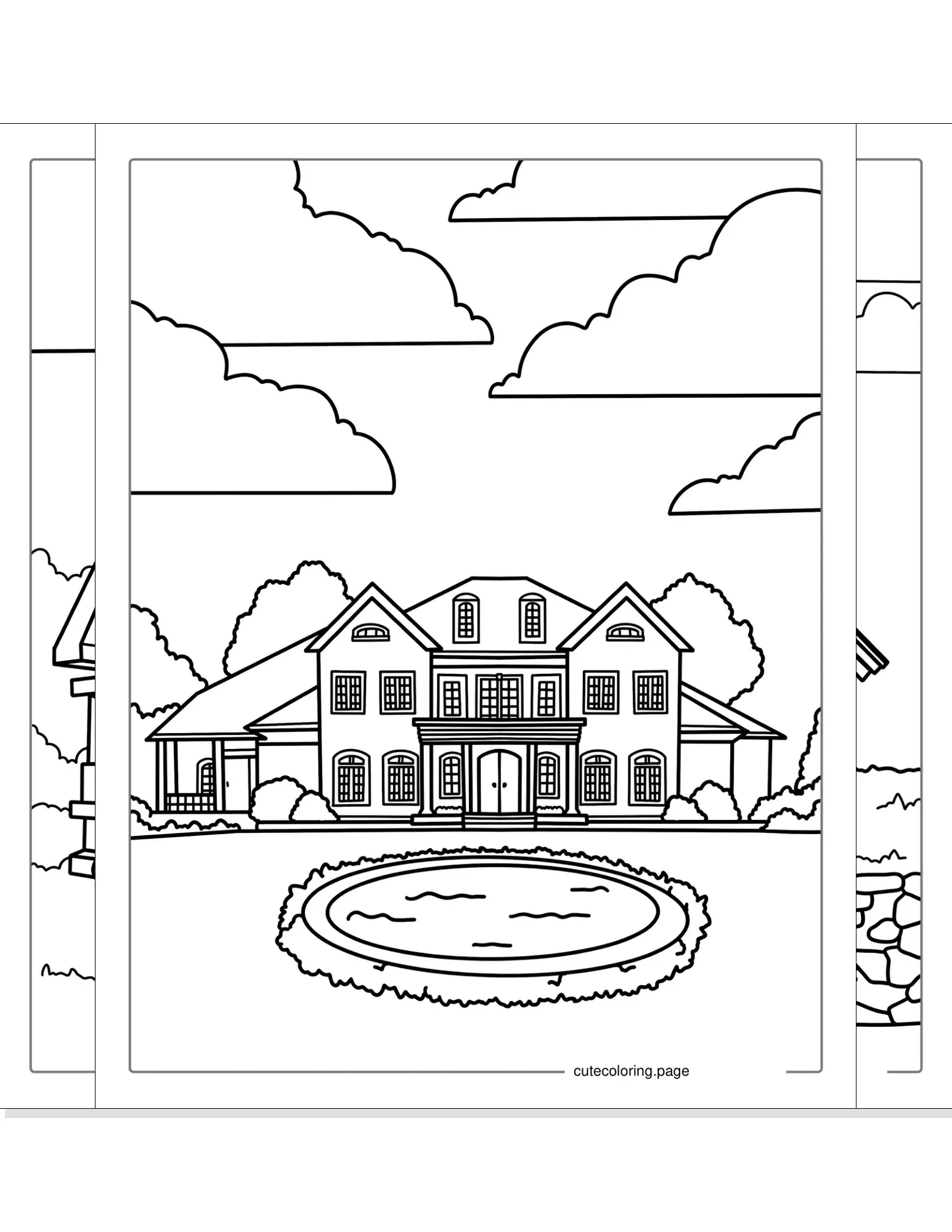 house coloring pages