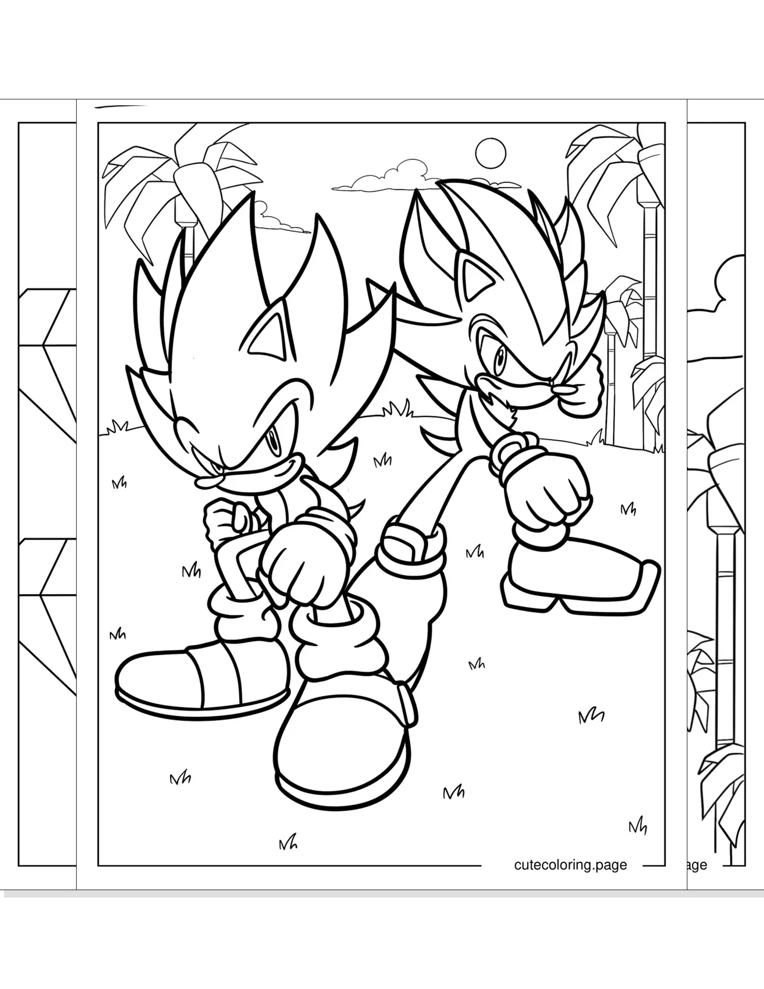 hyper sonic coloring pages