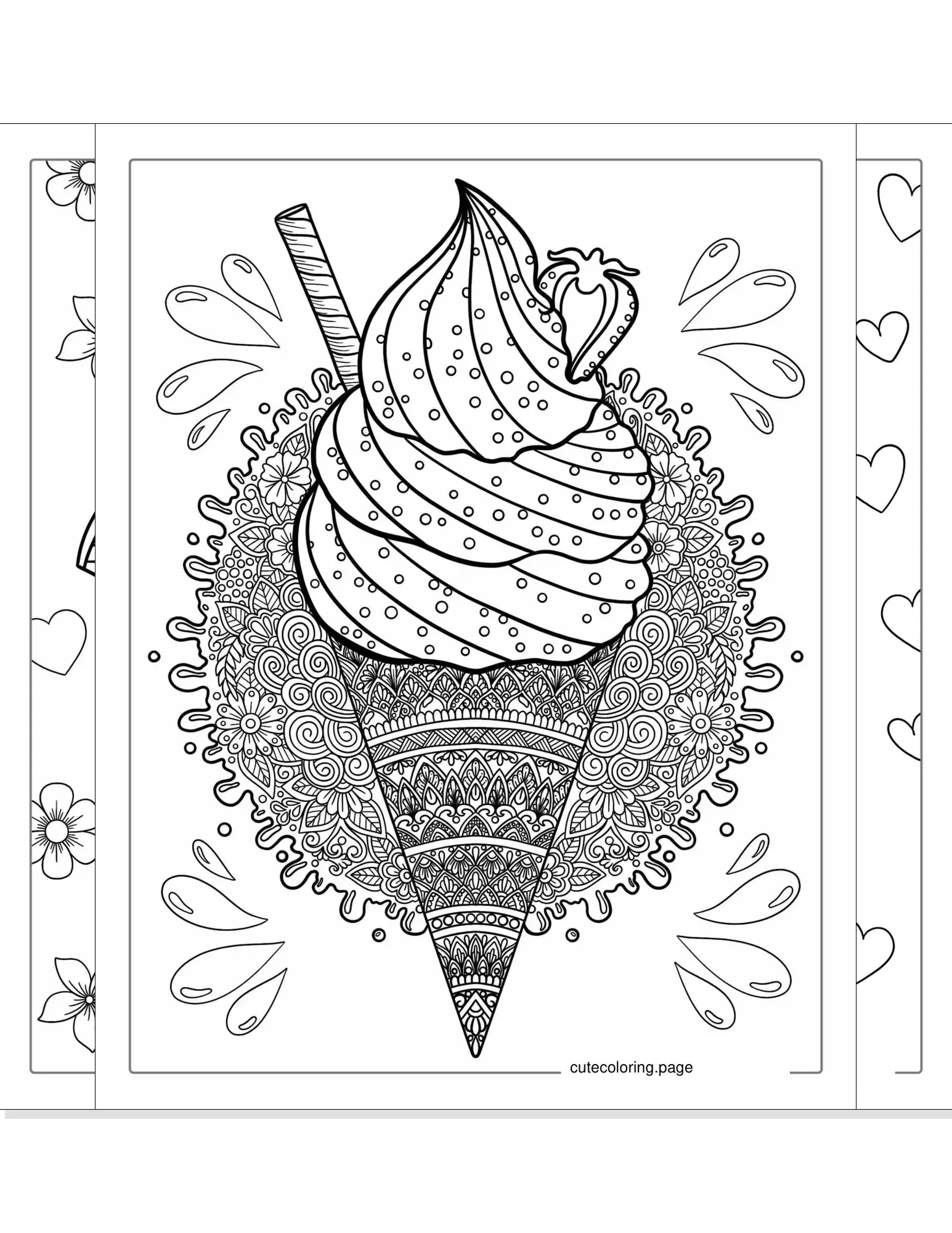 ice cream coloring pages