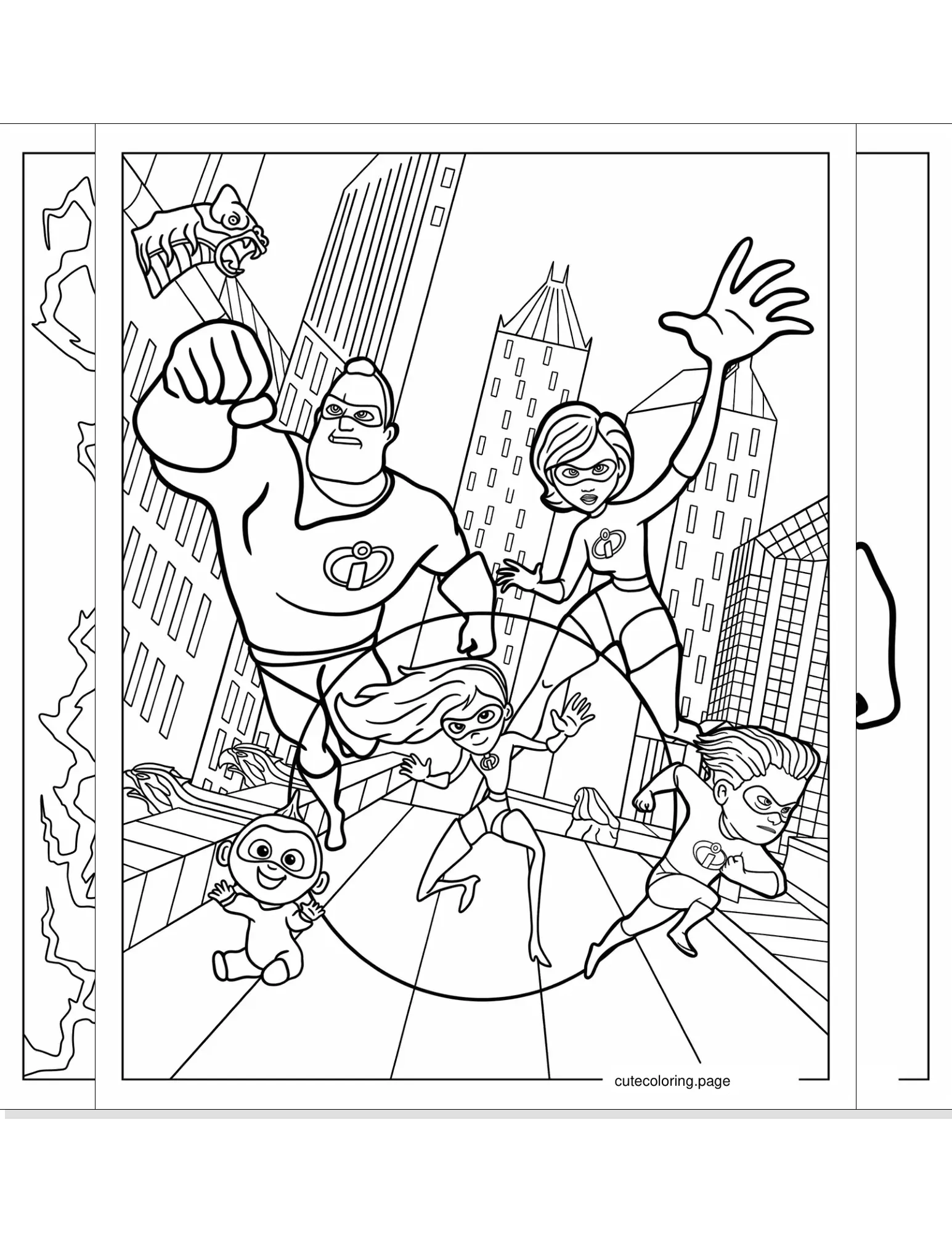 incredibles coloring pages