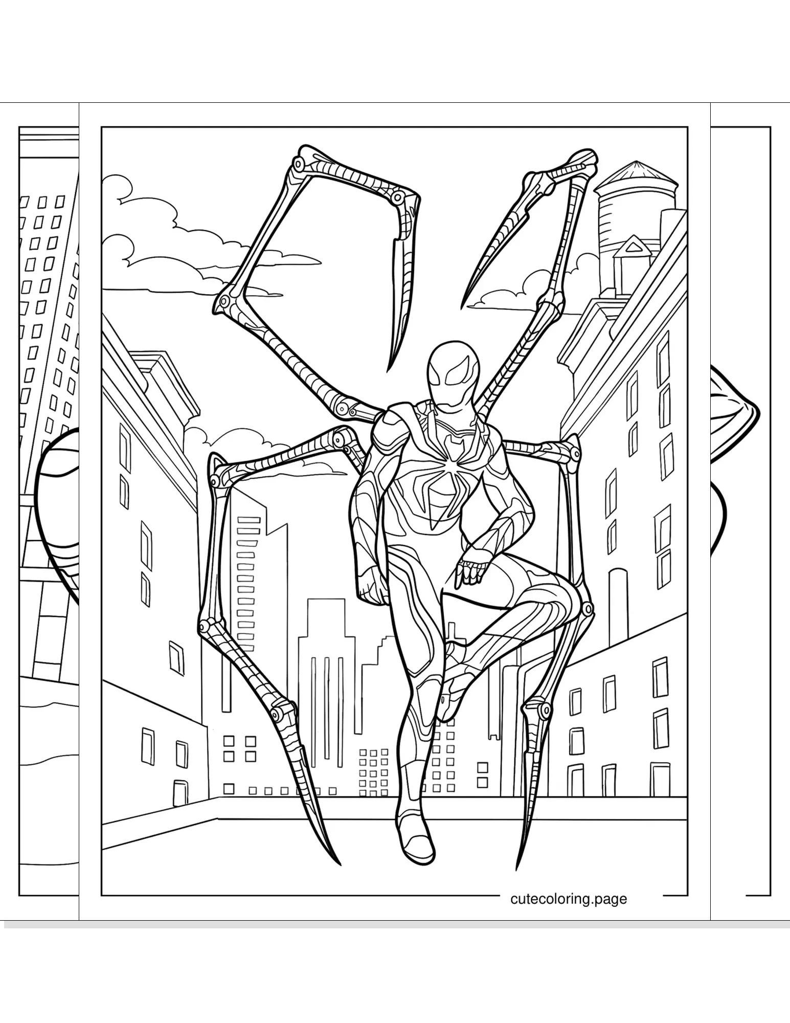 iron spider coloring pages