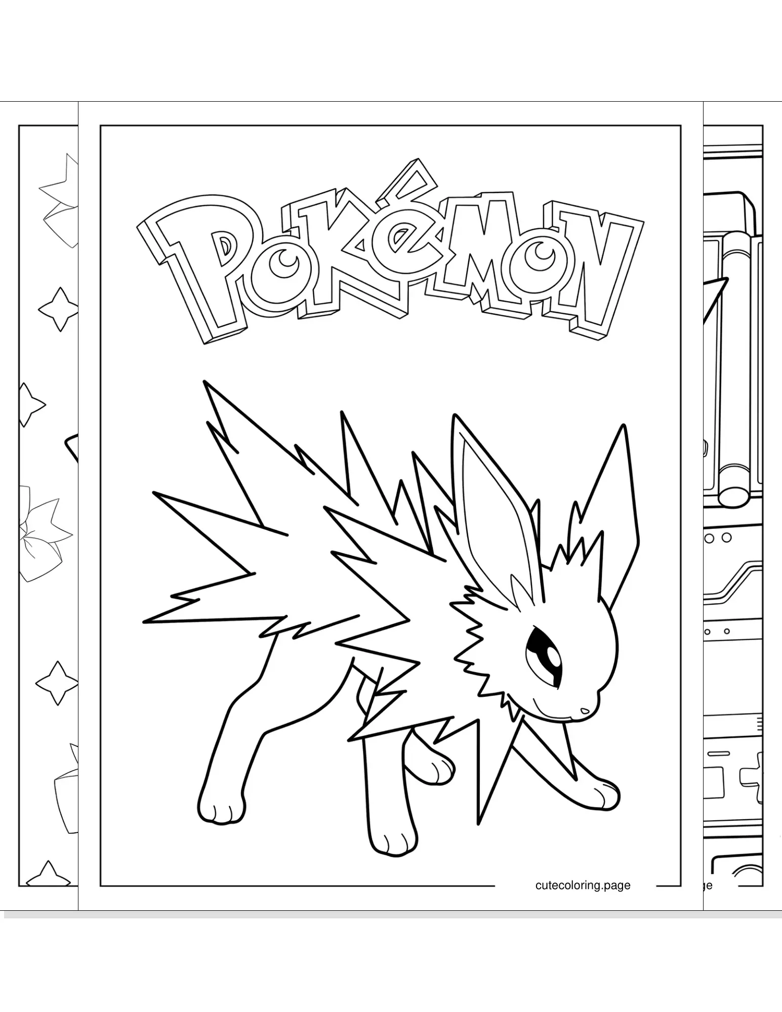 jolteon coloring pages