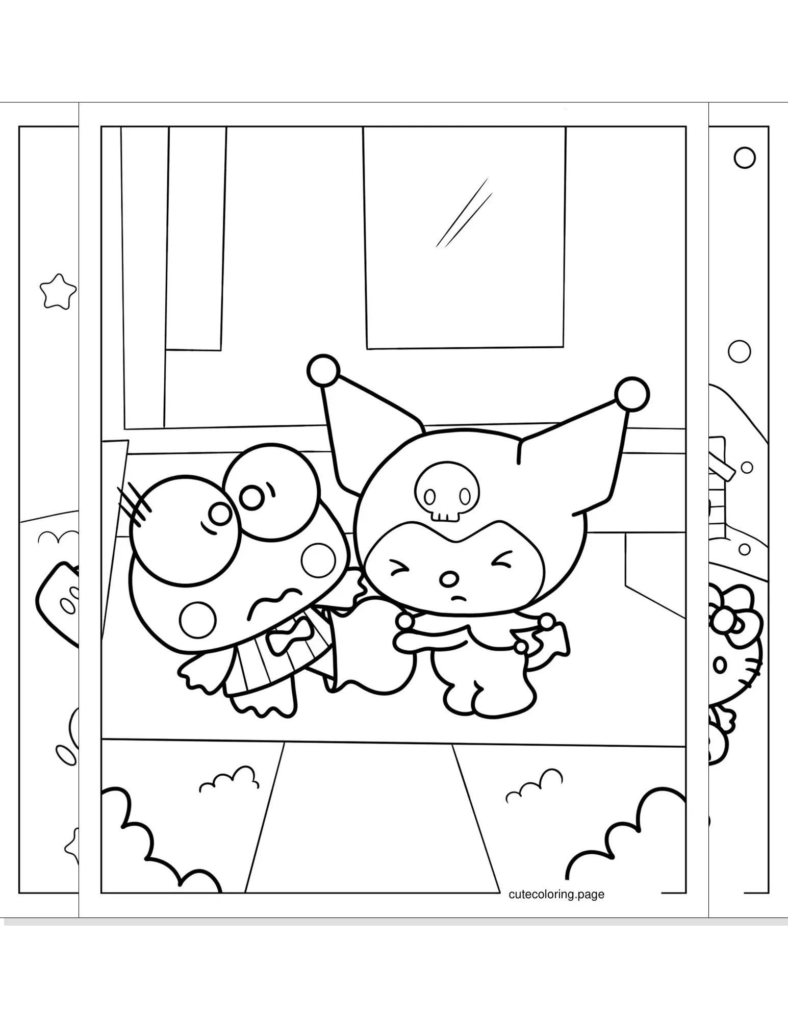 keroppi coloring pages