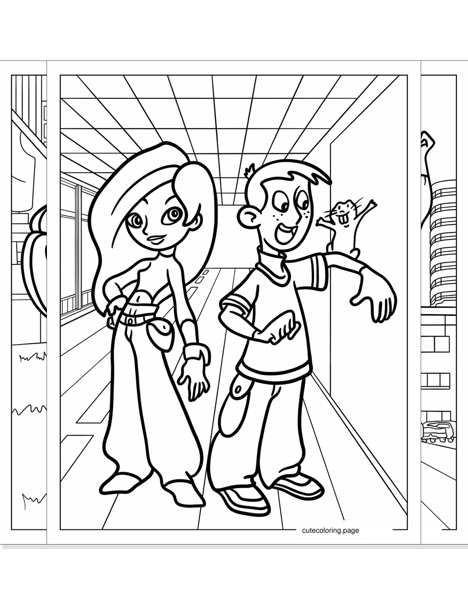 kim possible coloring pages