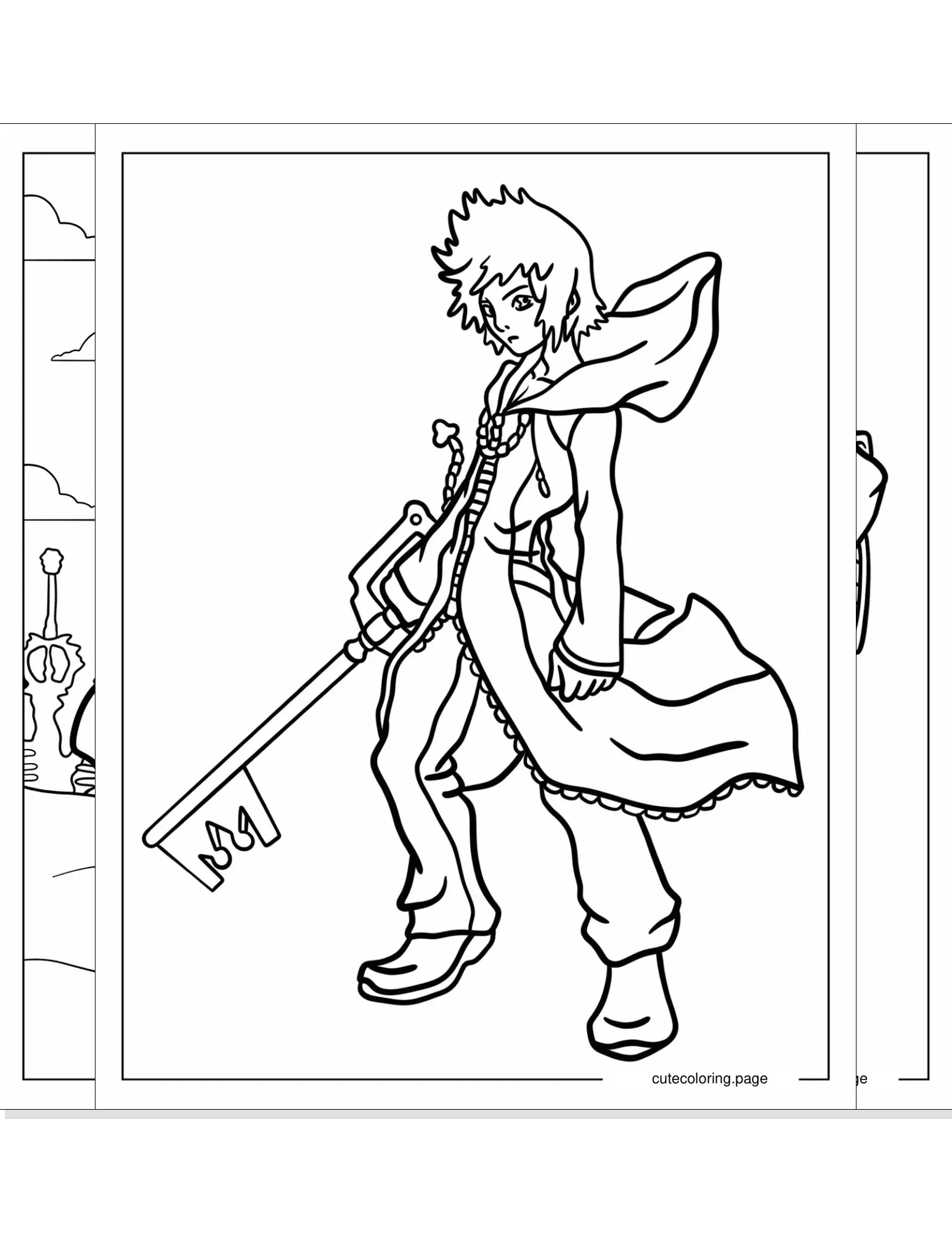 kingdom hearts coloring pages