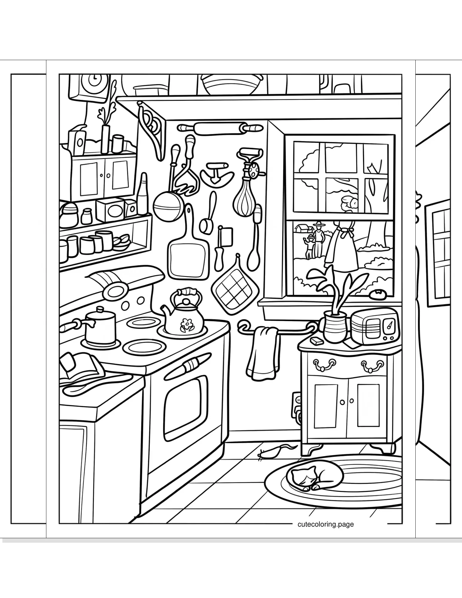 kitchen coloring pages