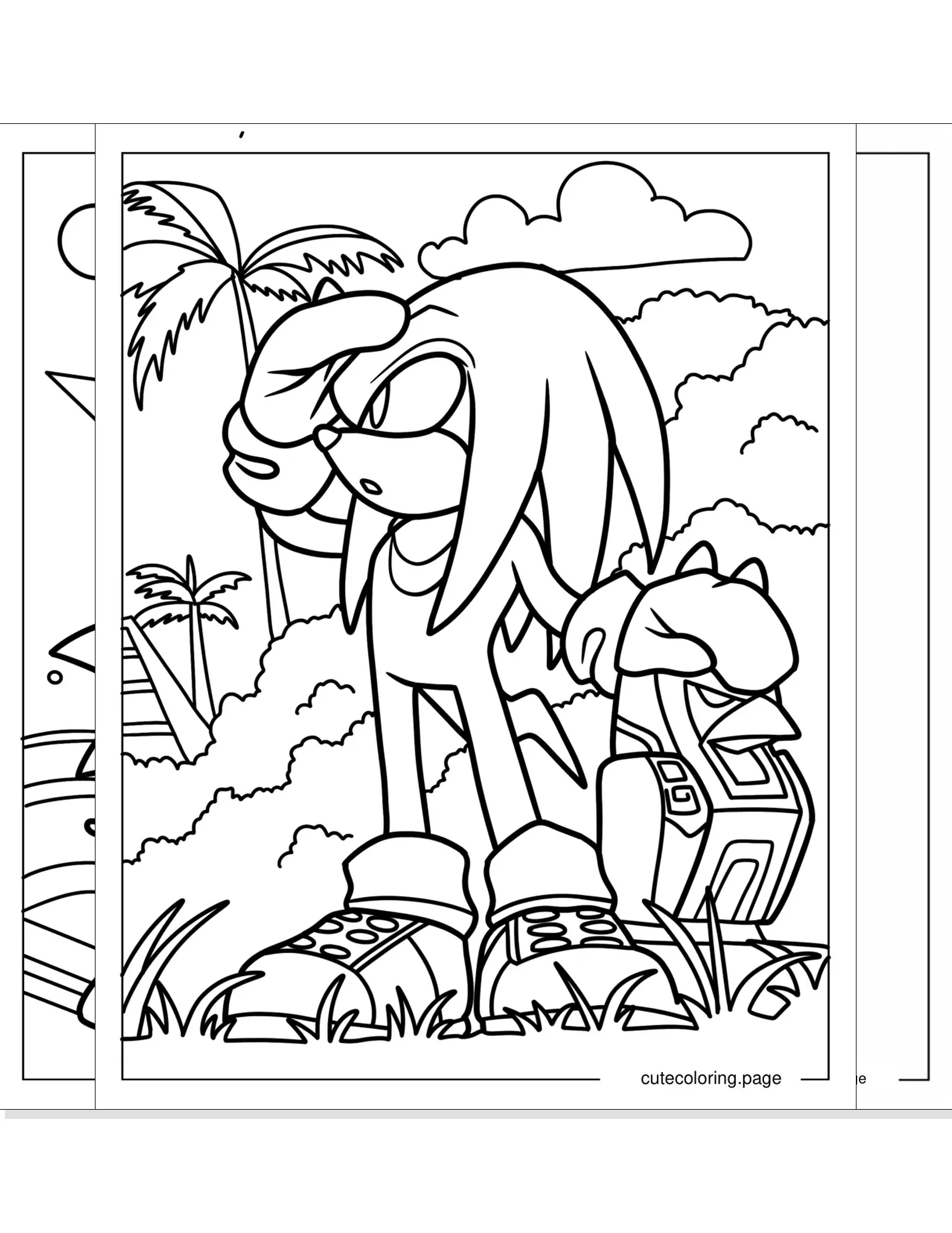 knuckles coloring pages