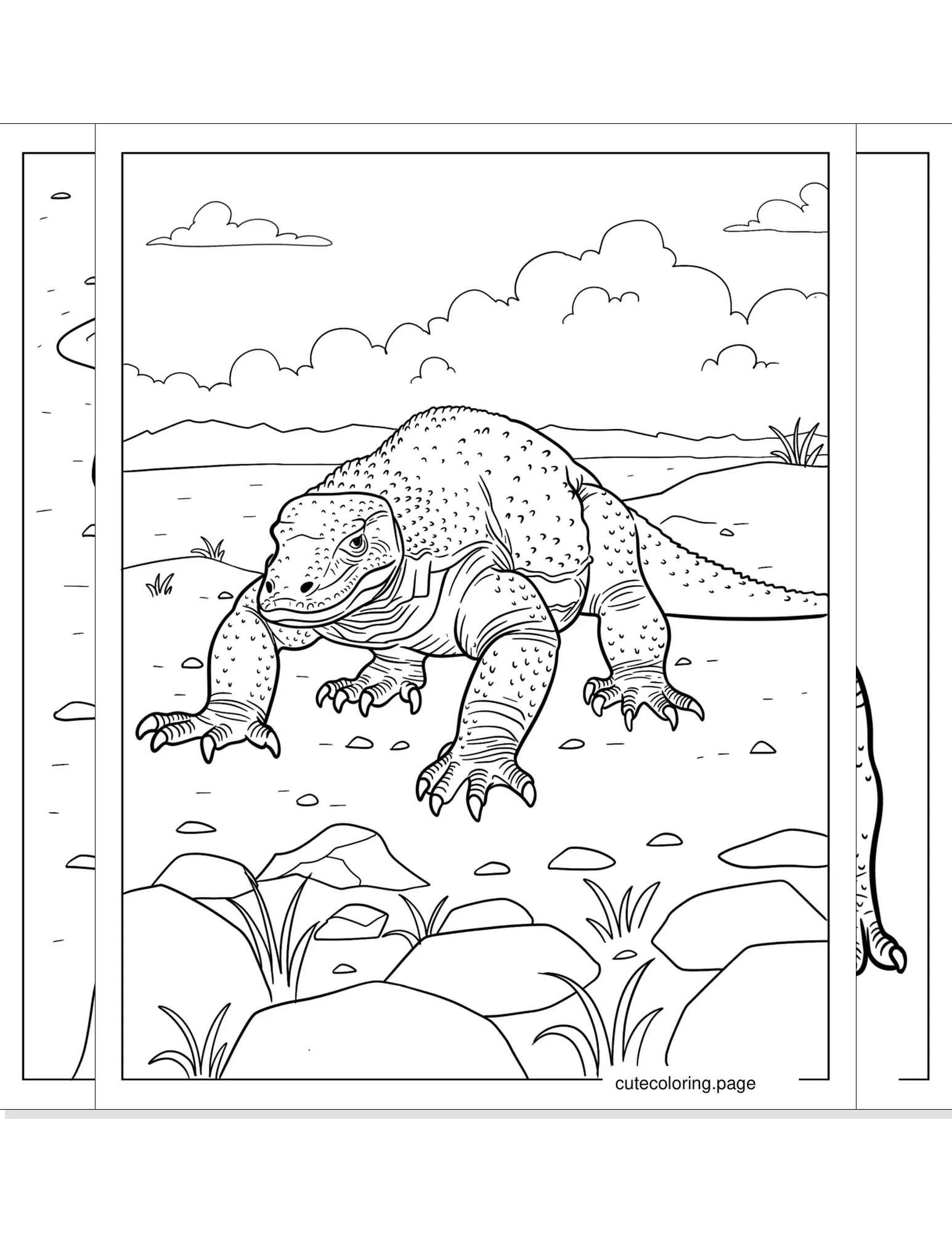 komodo dragon coloring pages