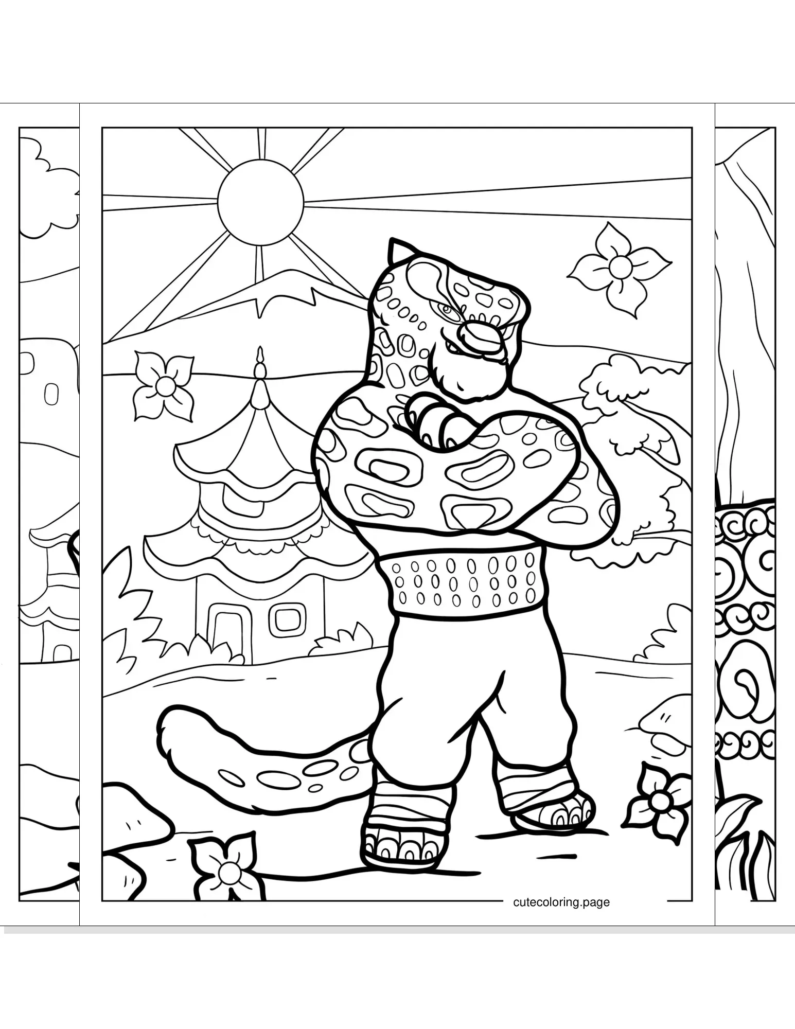 kung fu panda coloring pages