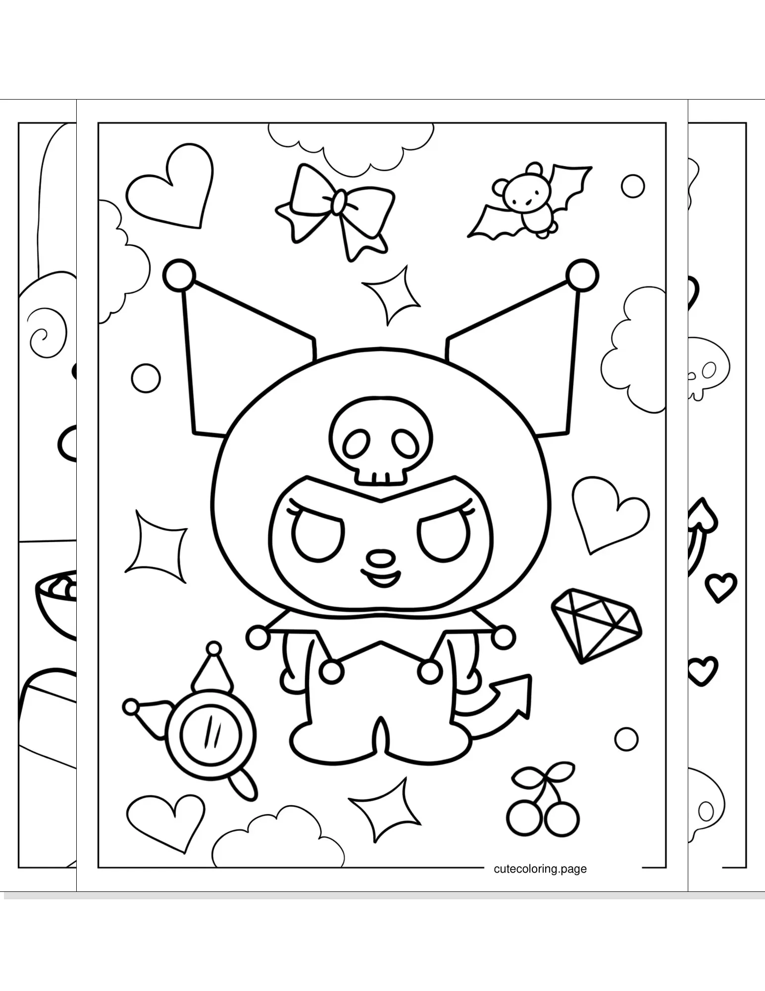 kuromi coloring pages