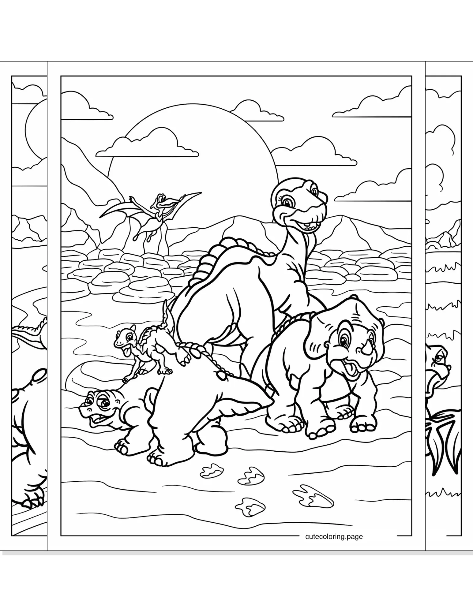 land before time coloring pages