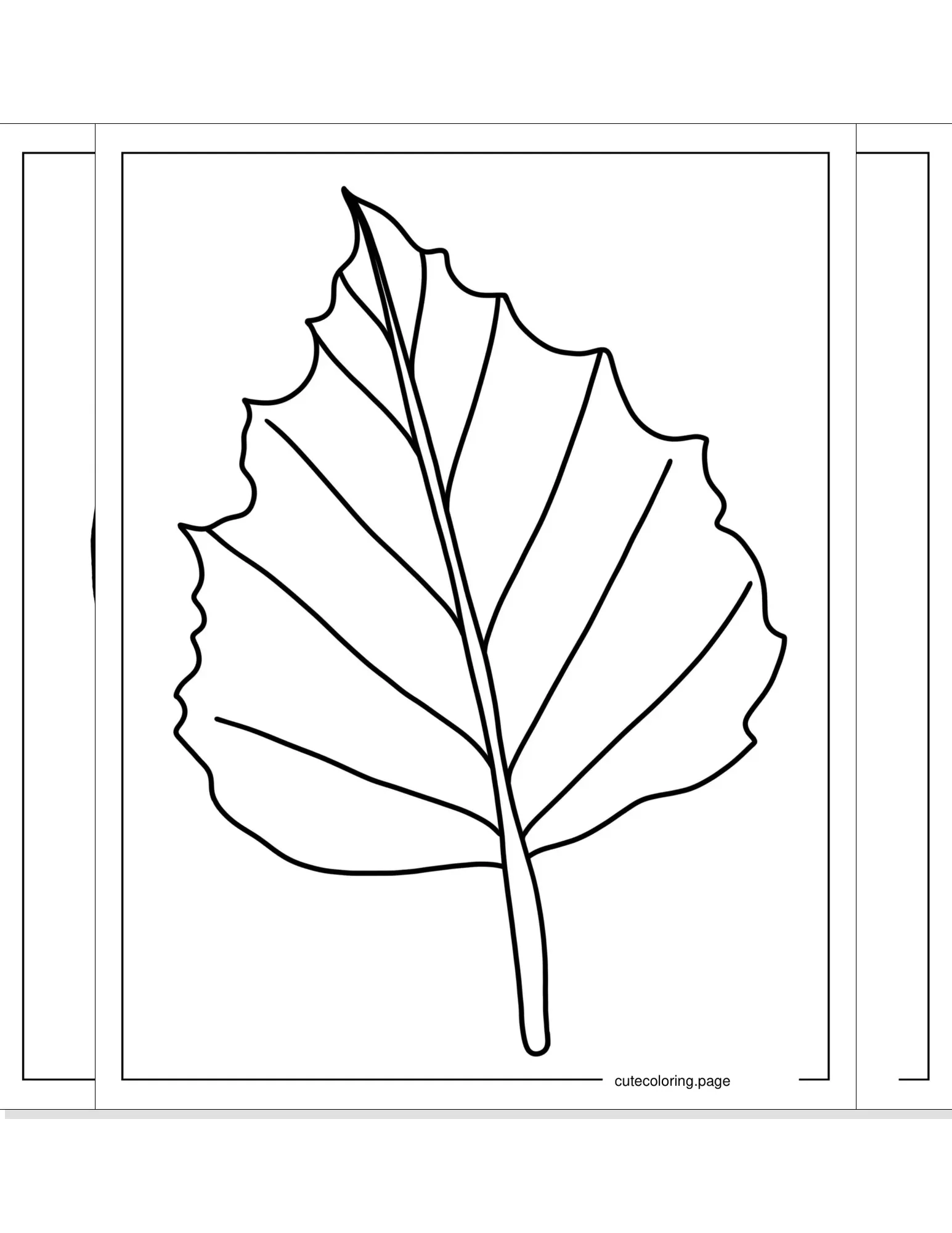 leaf coloring pages