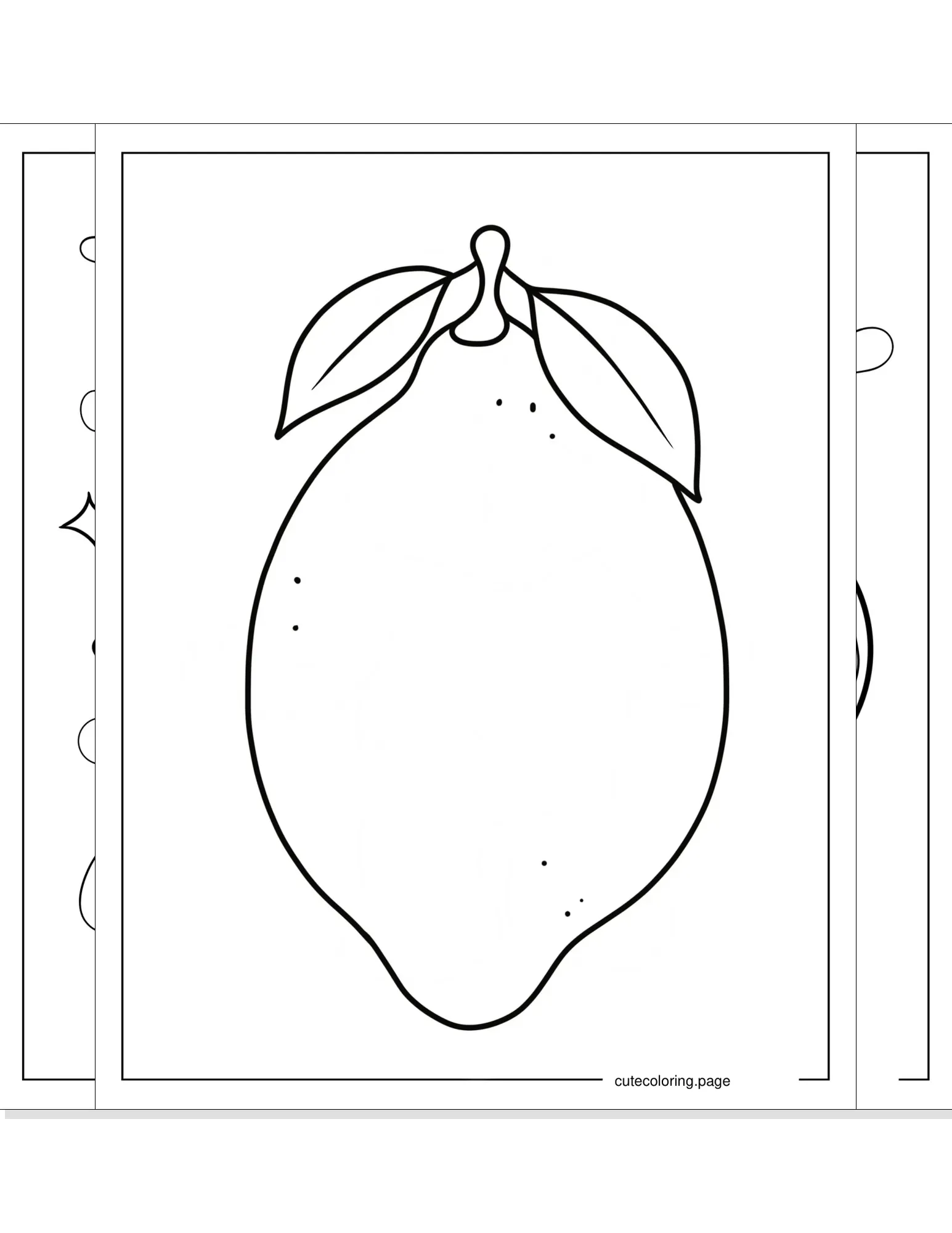 lemon coloring pages