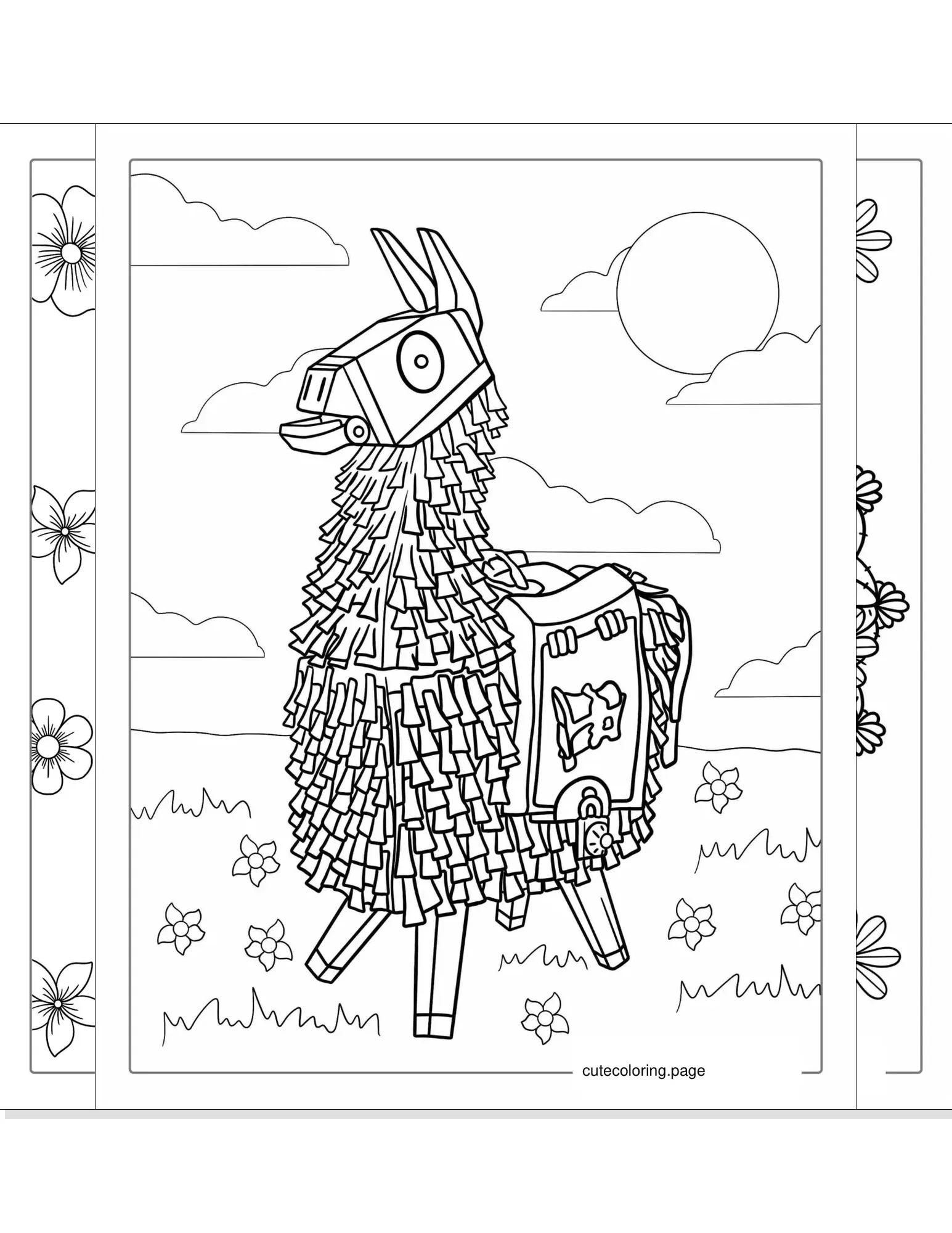 llama coloring pages