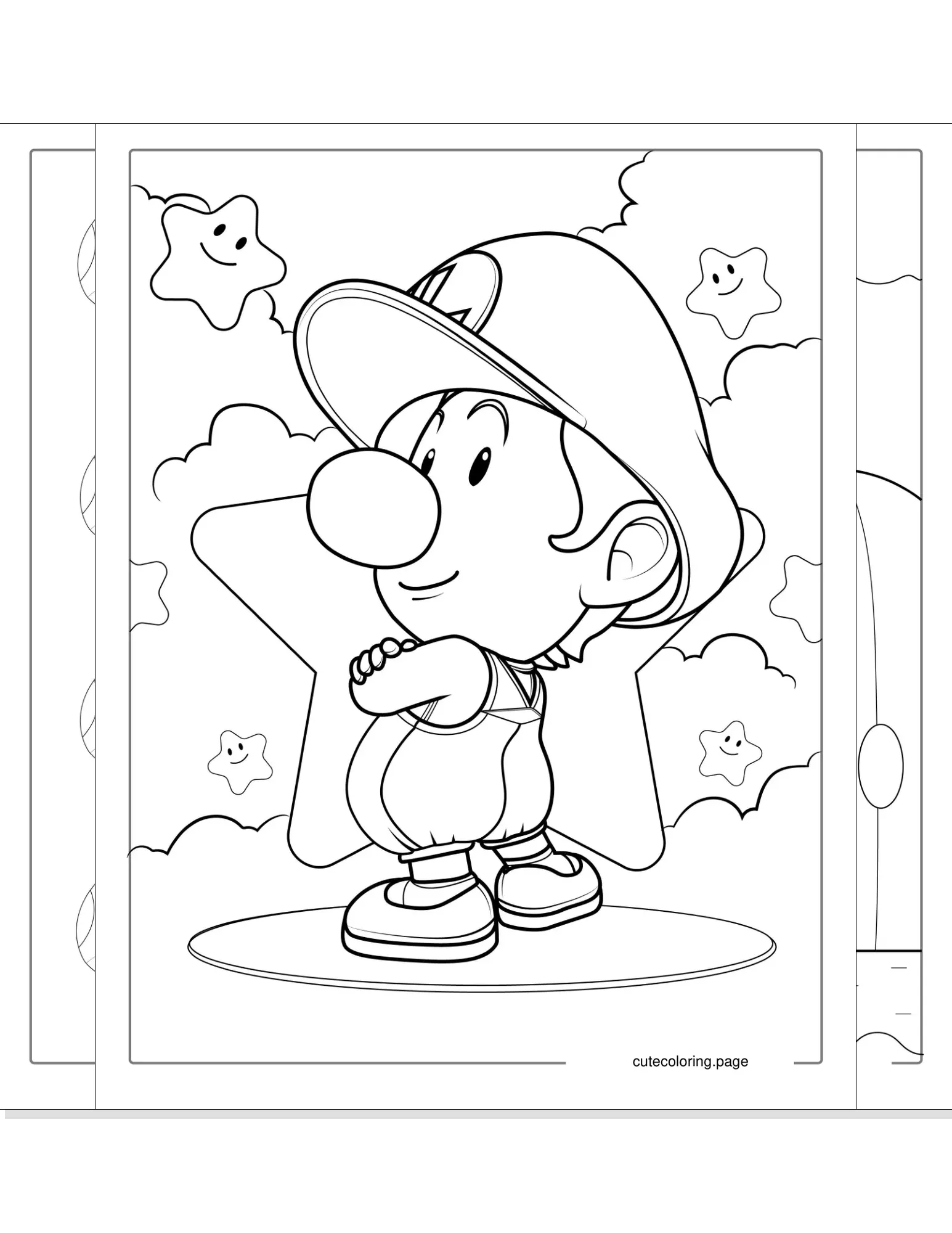 luigi coloring pages