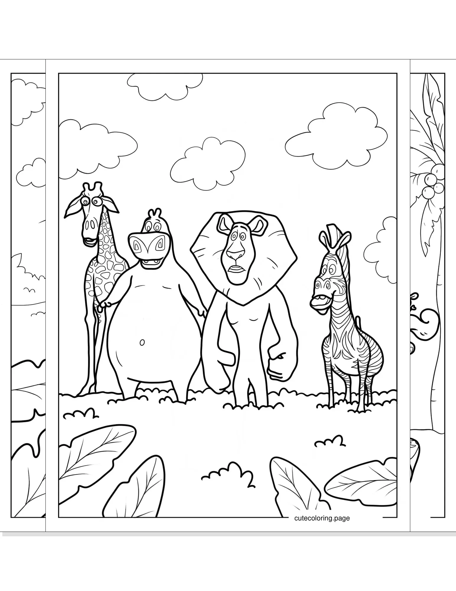 madagascar coloring pages