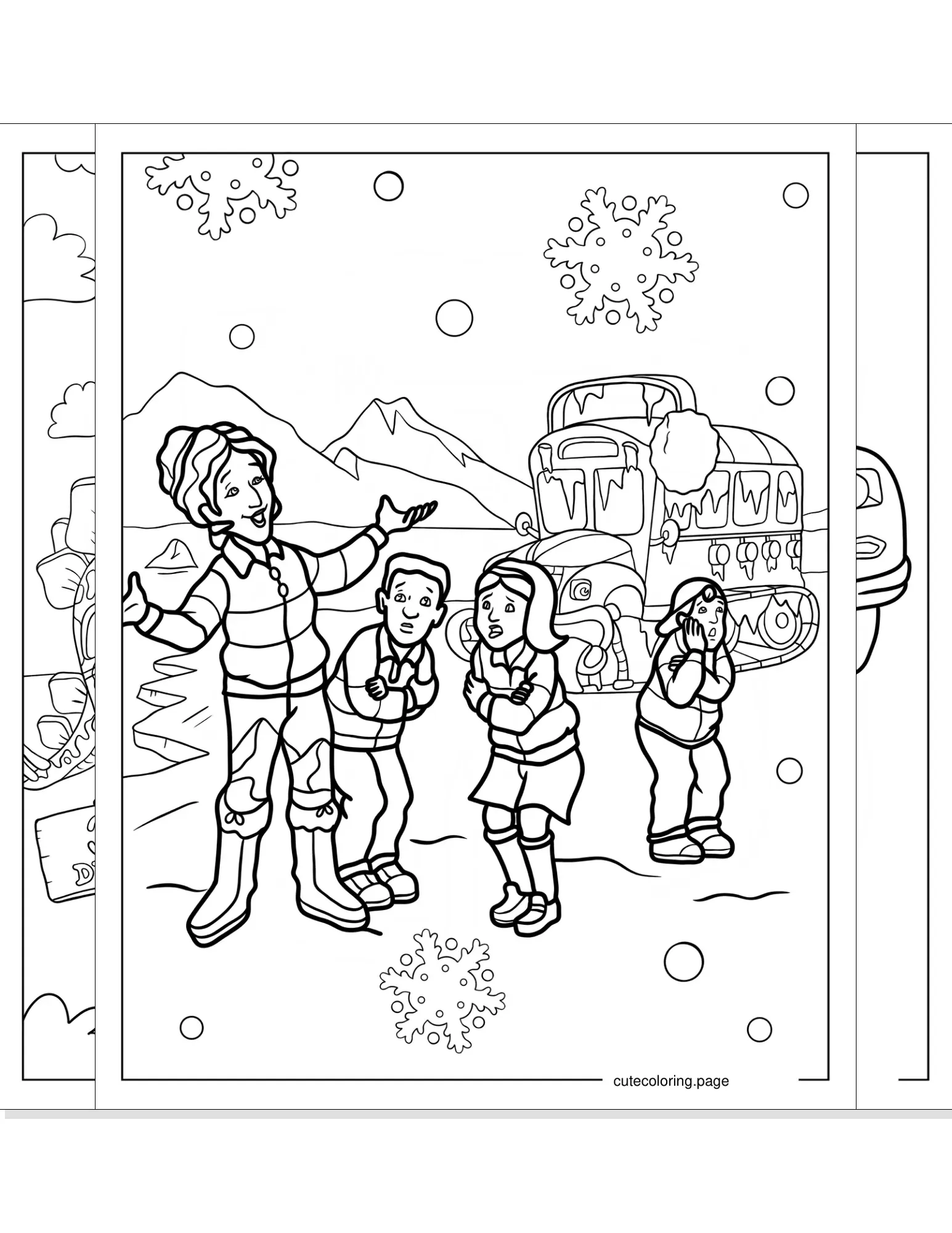 magic school bus coloring pages