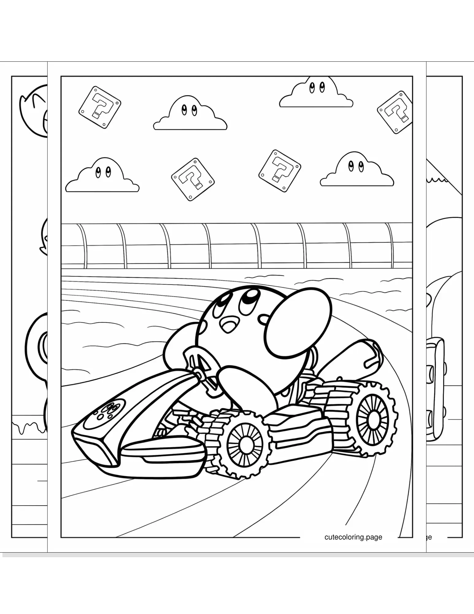 mario kart coloring pages