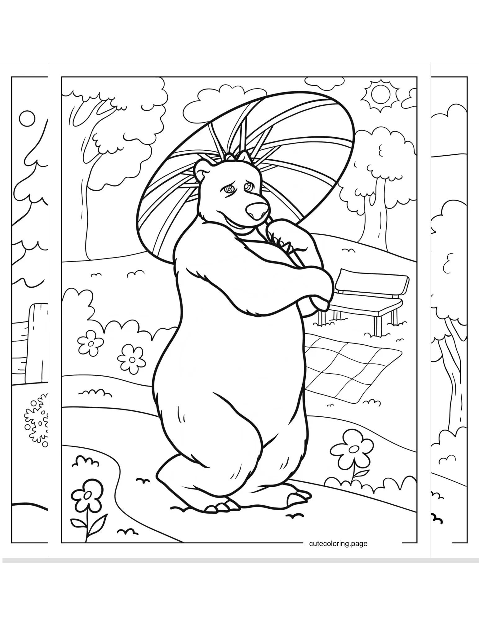 masha and the bear coloring pages