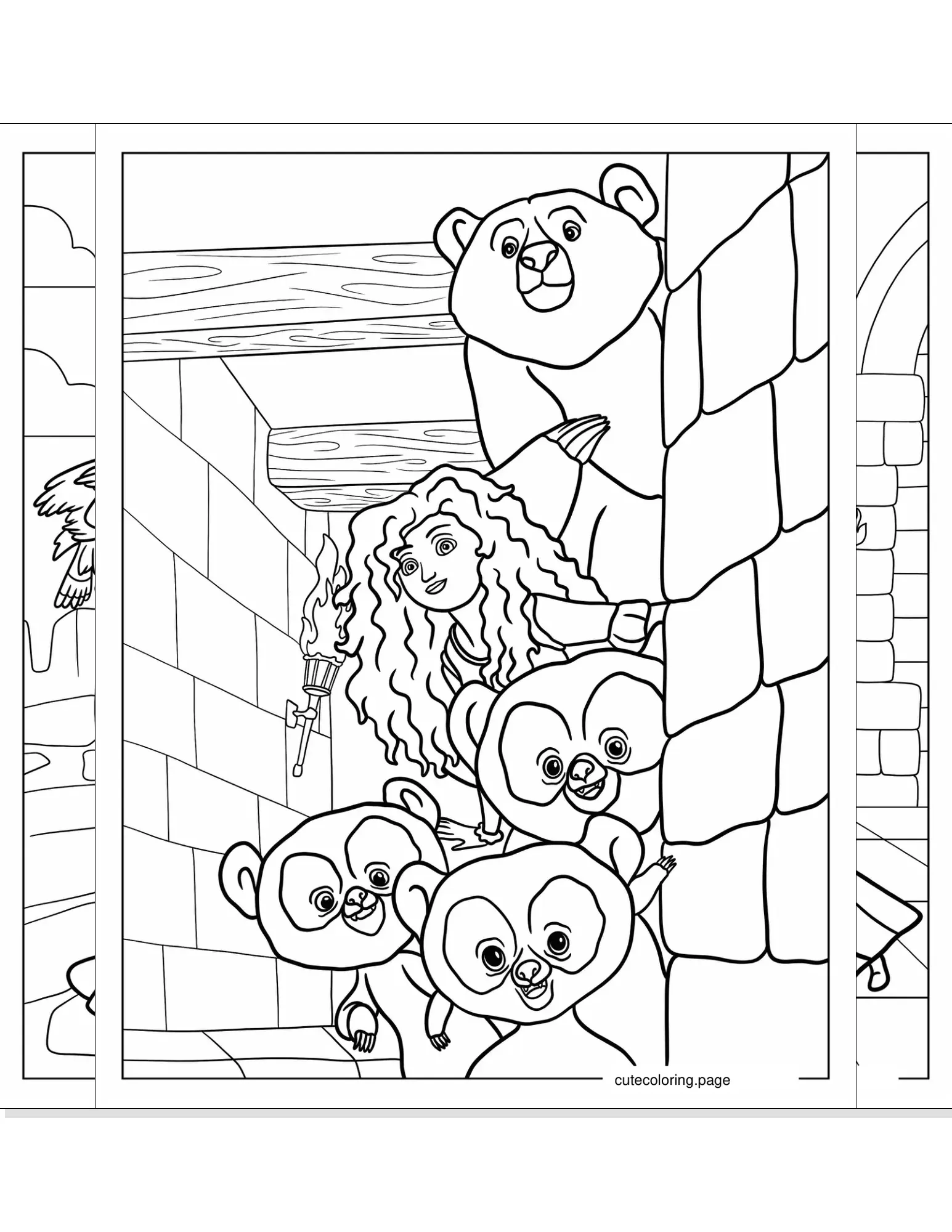 merida coloring pages