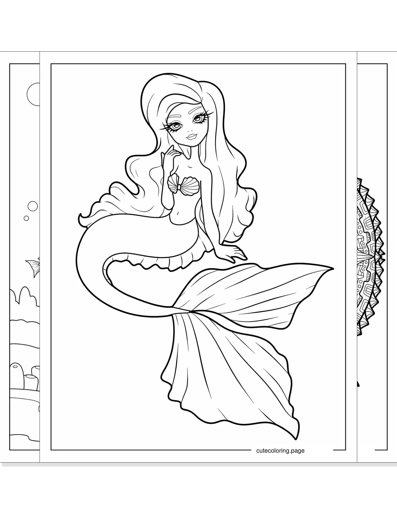 mermaid coloring pages