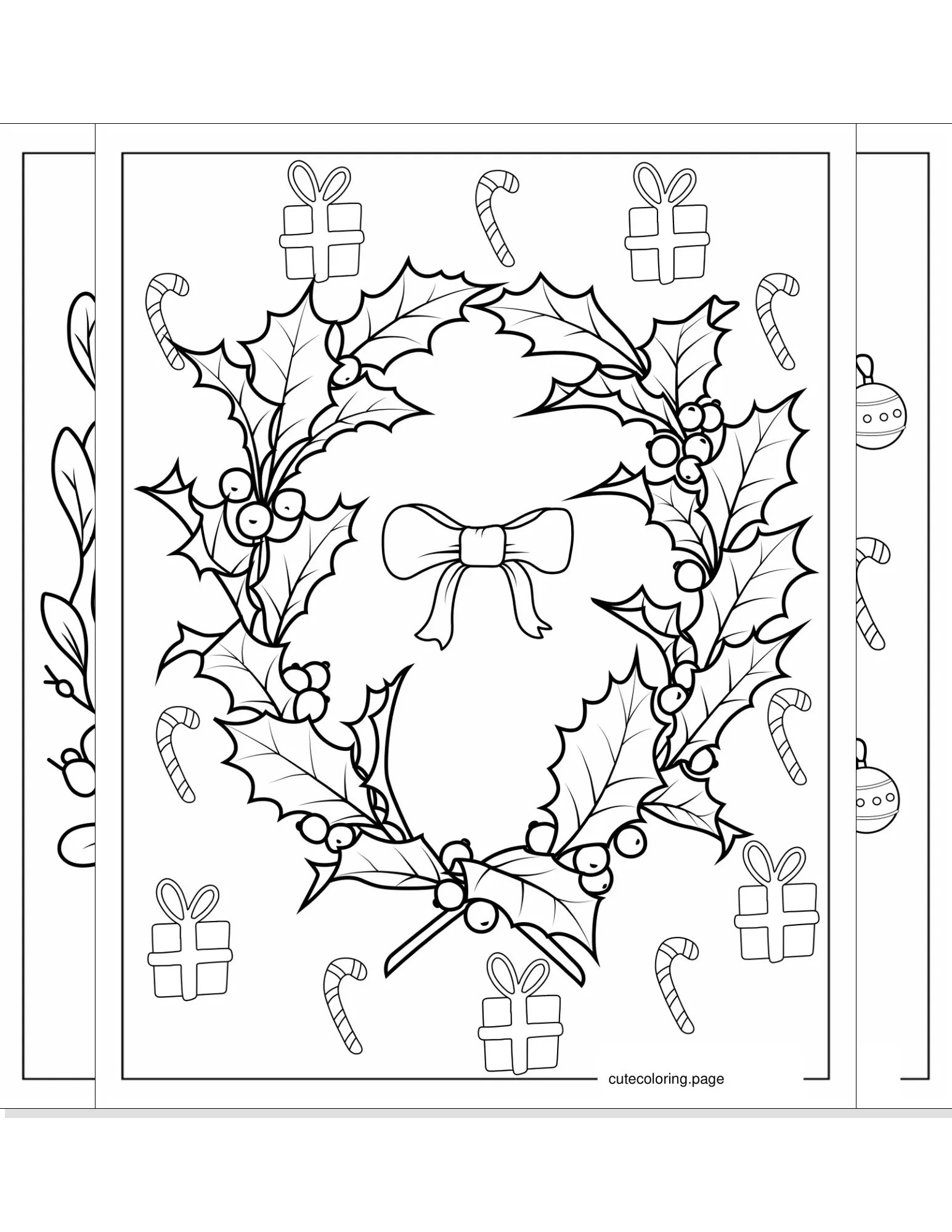 mistletoe coloring pages