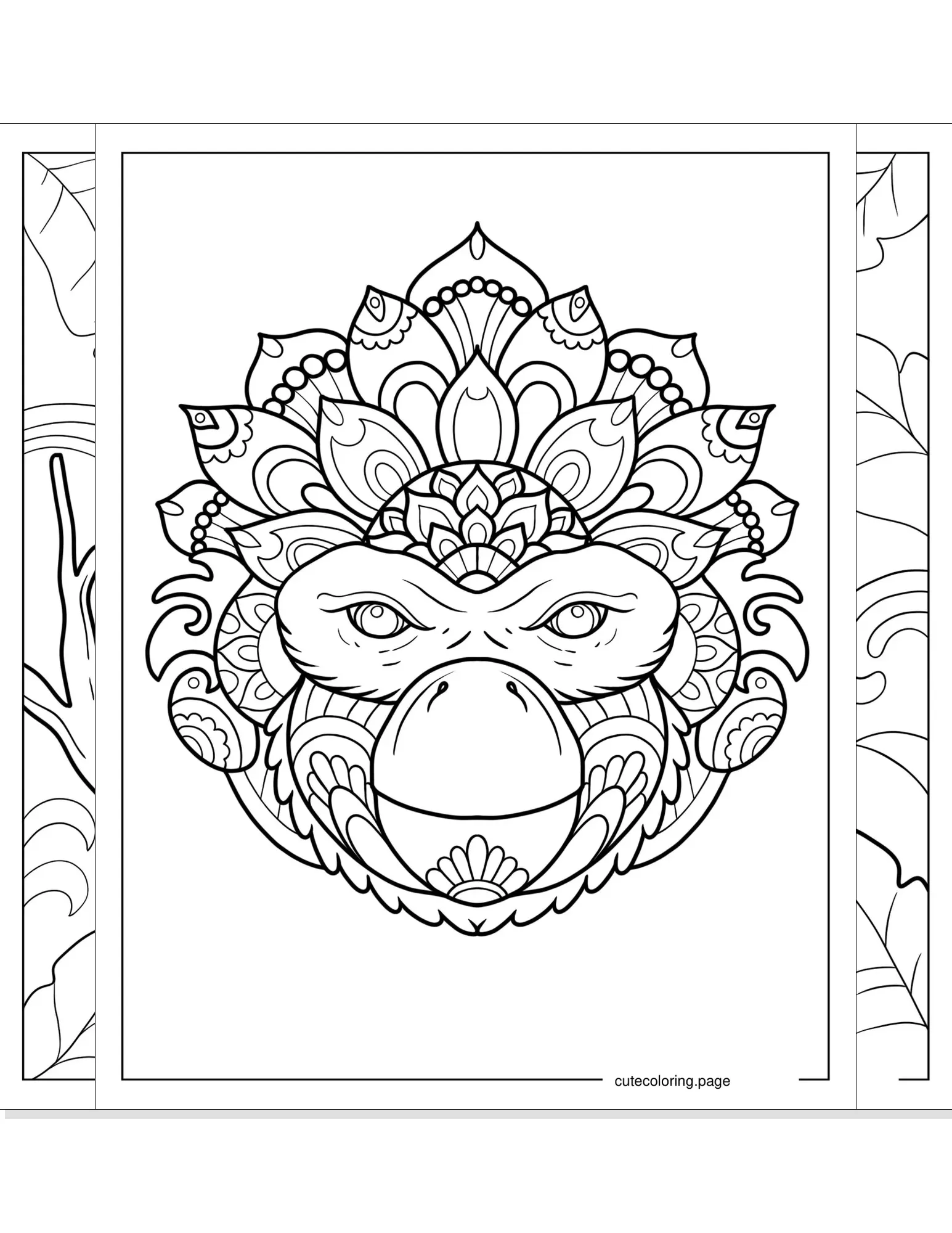 monkey coloring pages