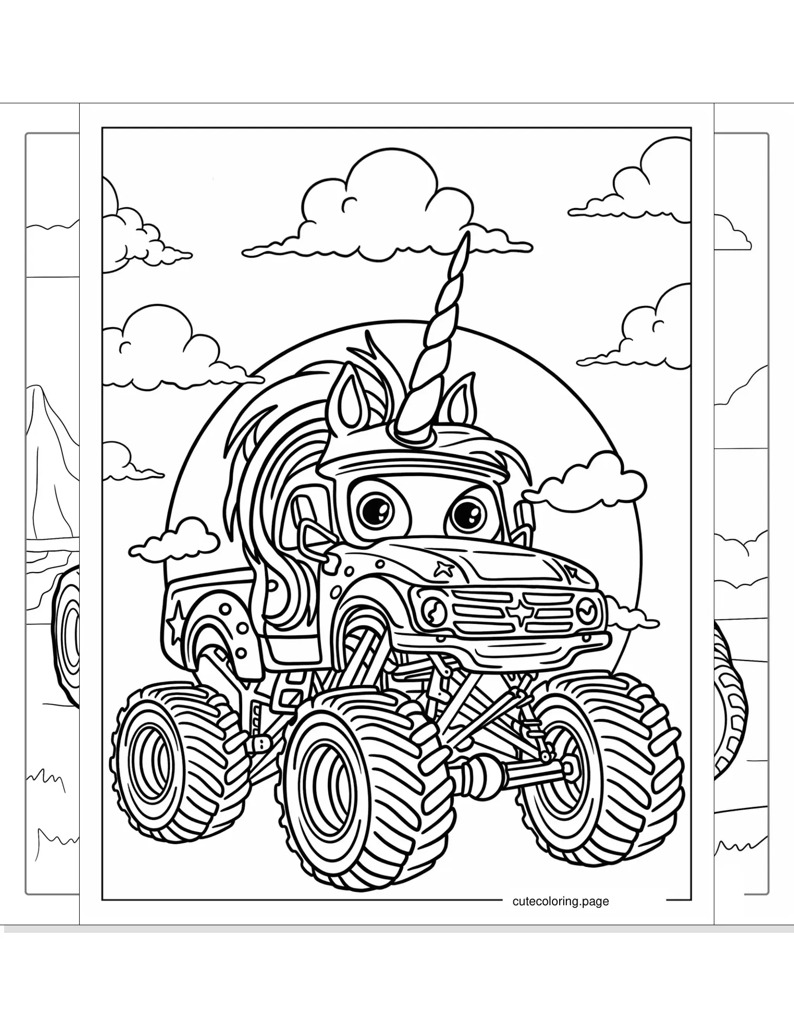 monster truck coloring pages