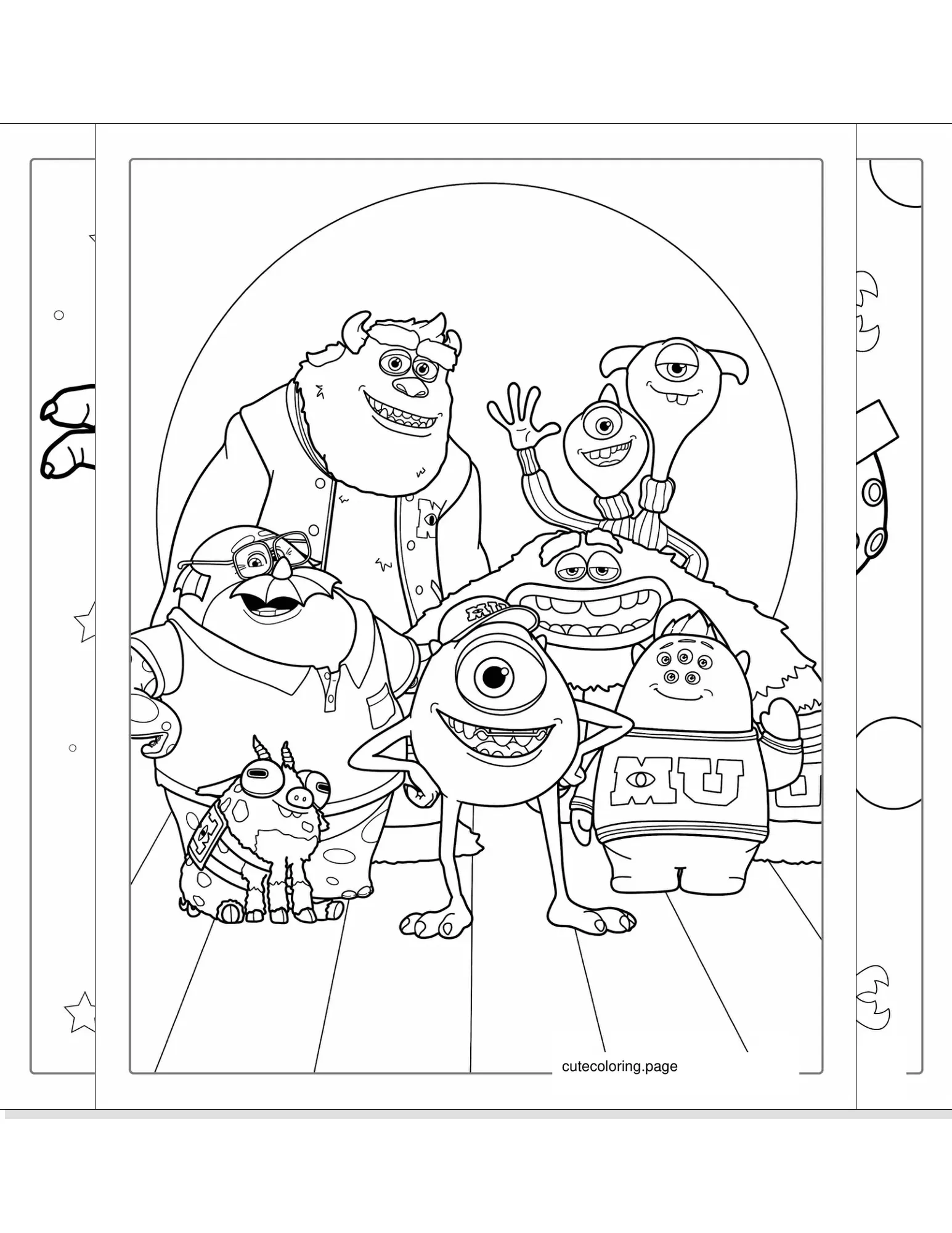 monsters inc coloring pages