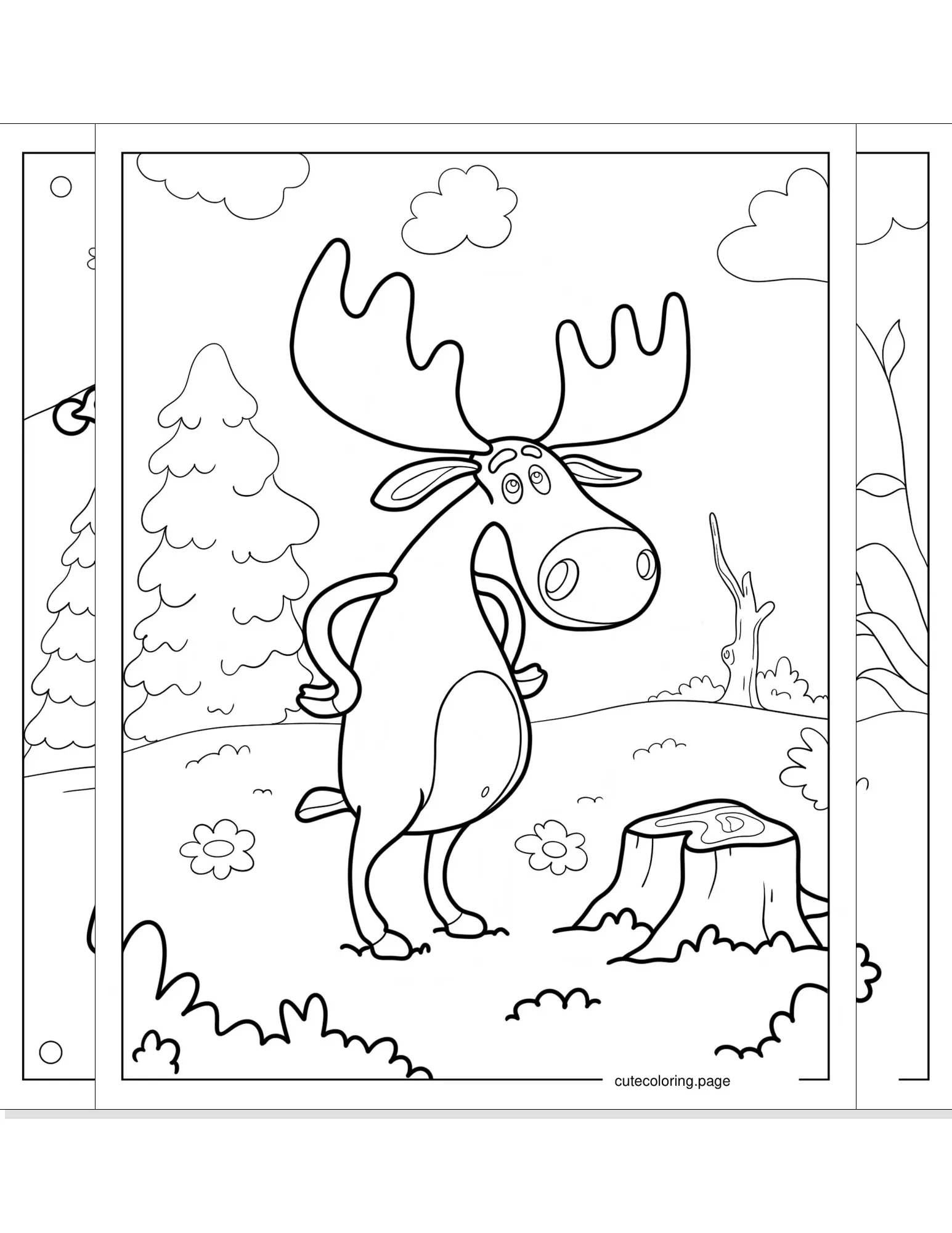 moose coloring pages