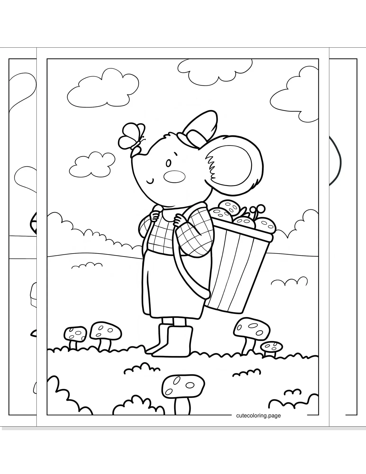 mouse coloring pages