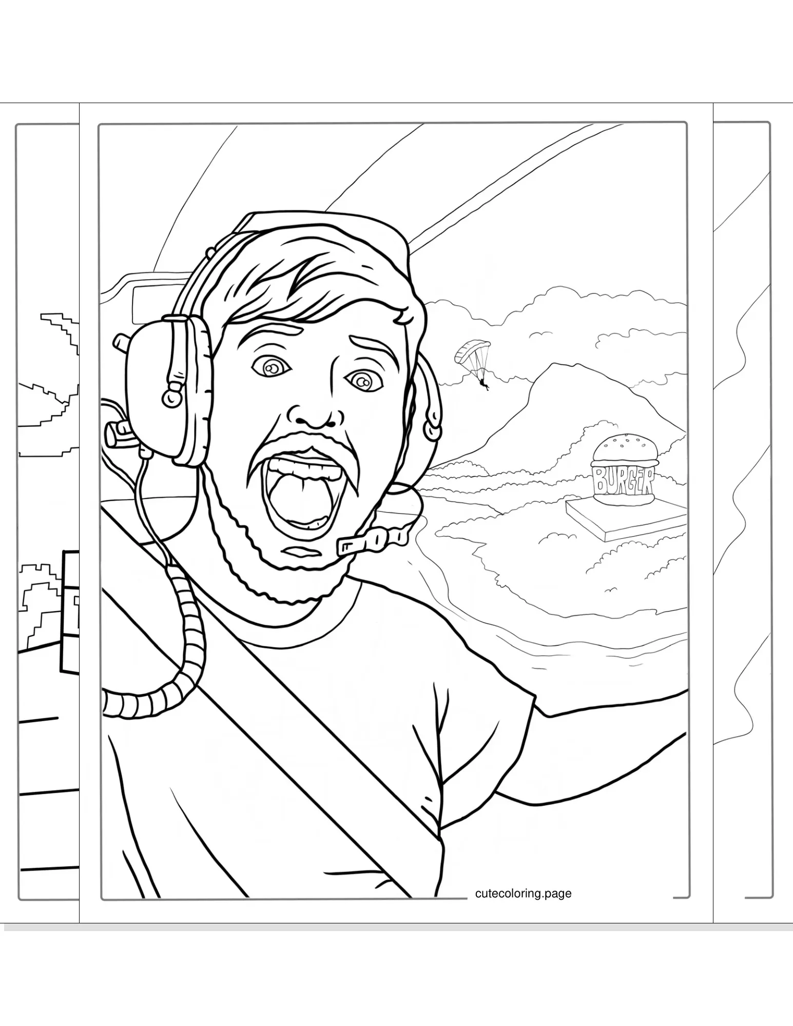 mr beast coloring pages