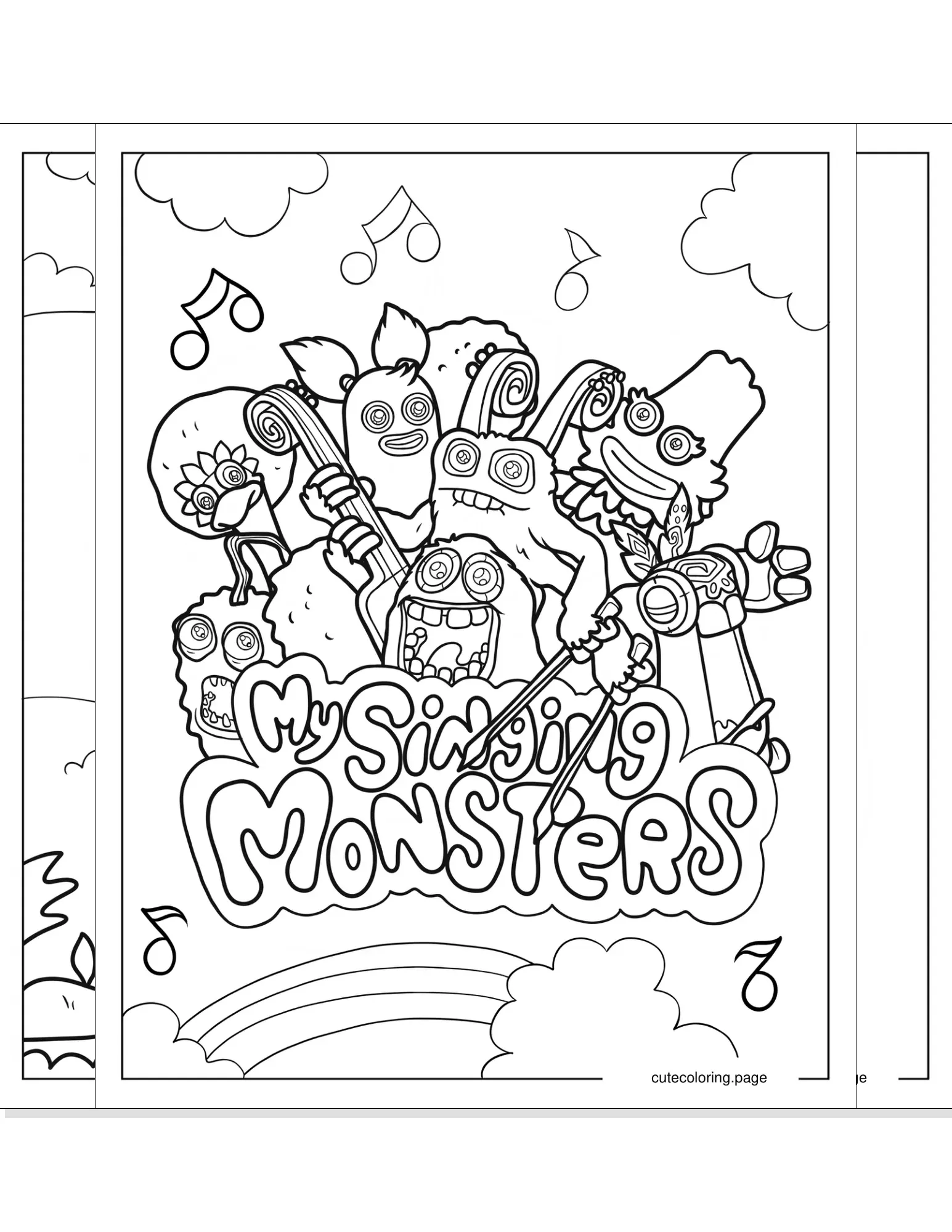 my singing monsters coloring pages