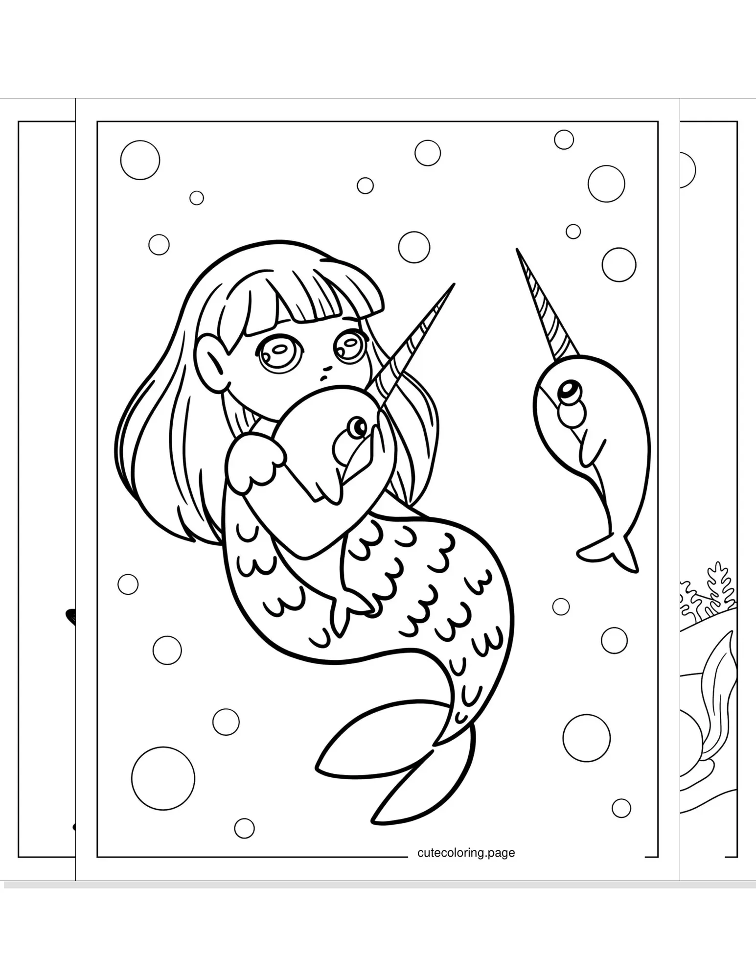 narwhal coloring pages