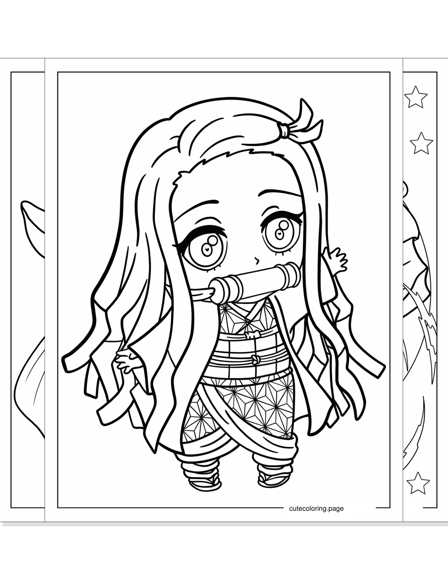 nezuko coloring pages