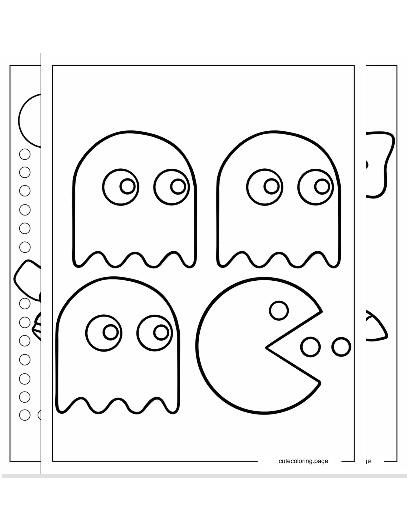 pac man coloring pages