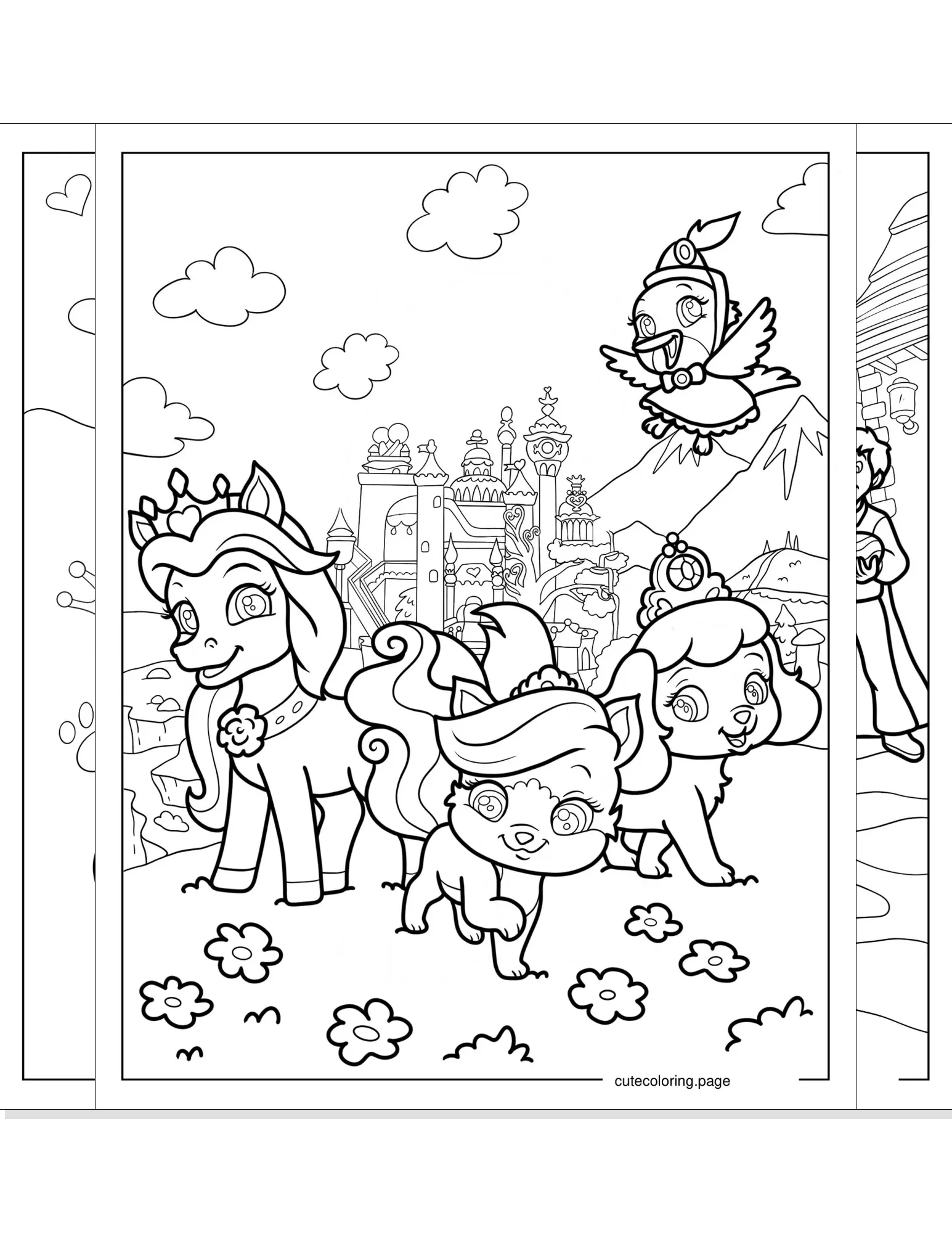 palace pets coloring pages