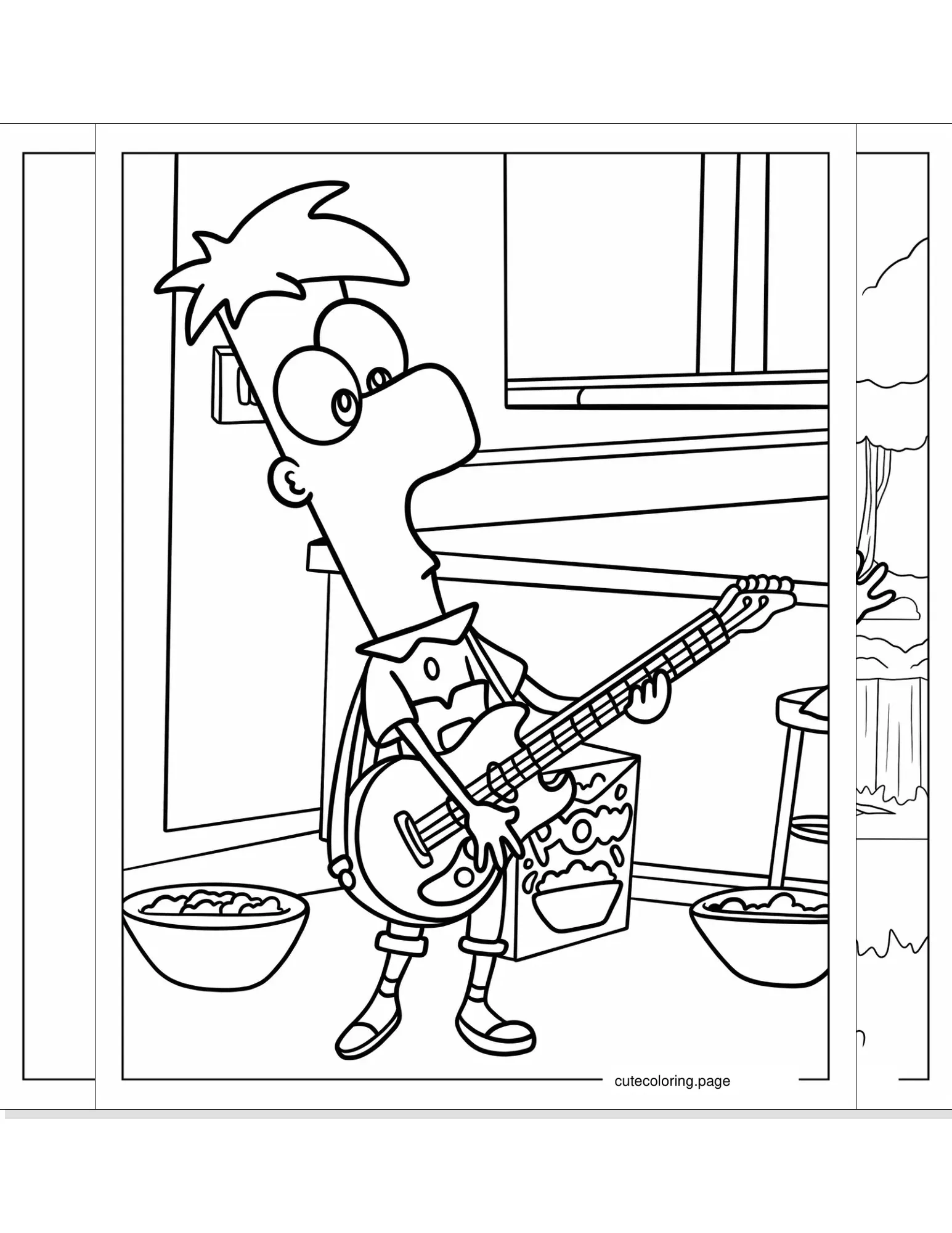 phineas and ferb coloring pages