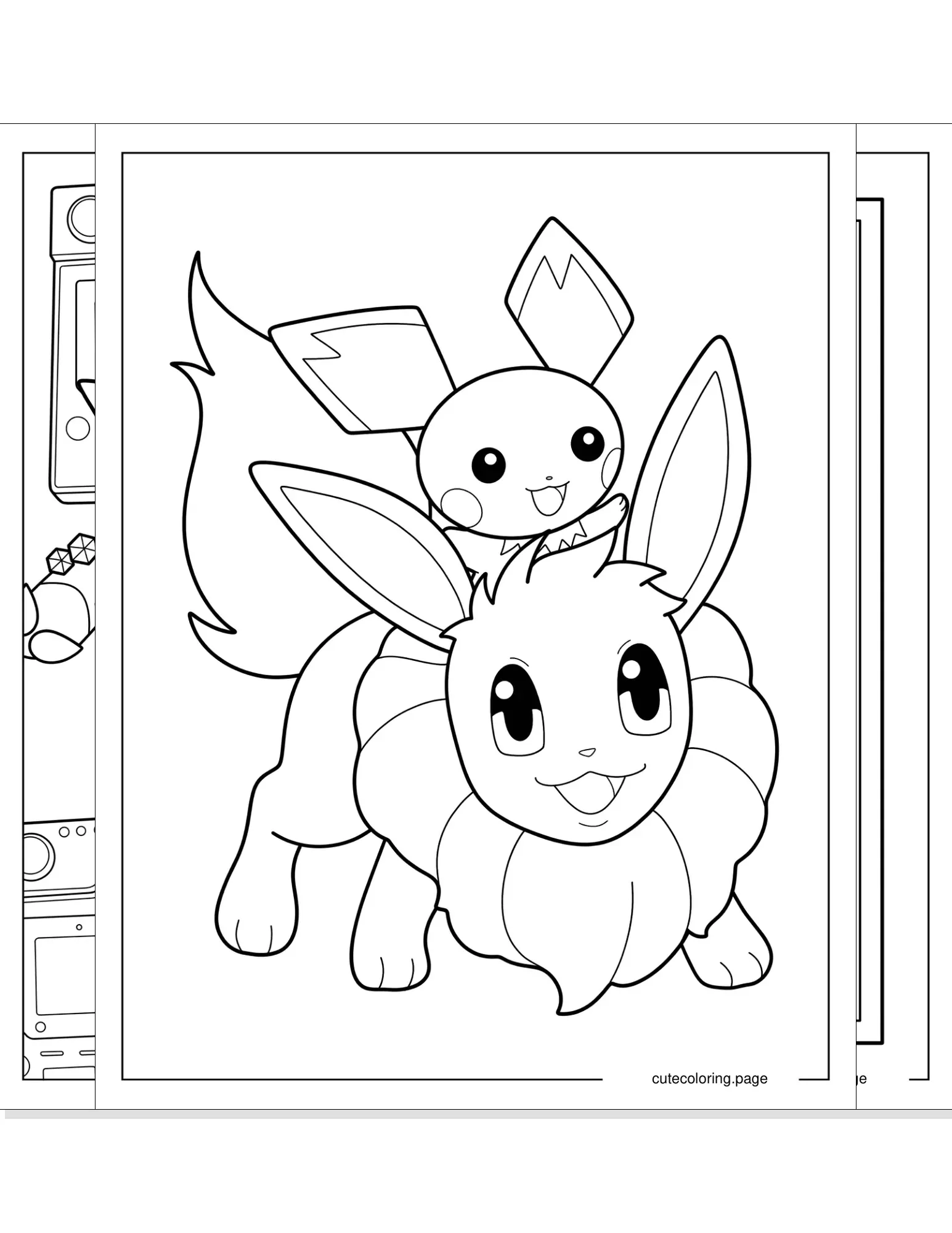 pichu coloring pages