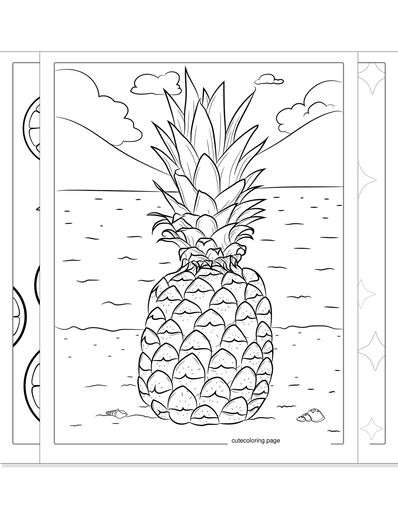 pineapple coloring pages