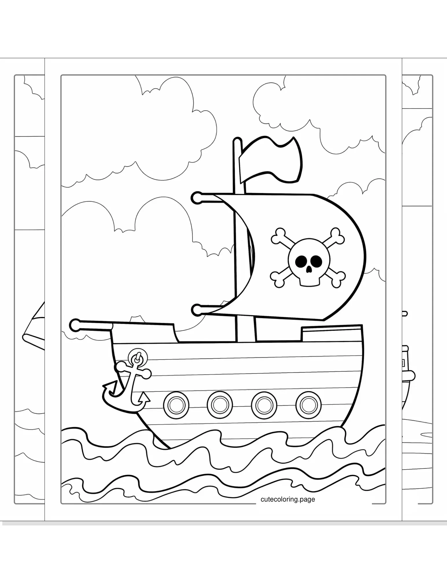 pirate ship coloring pages