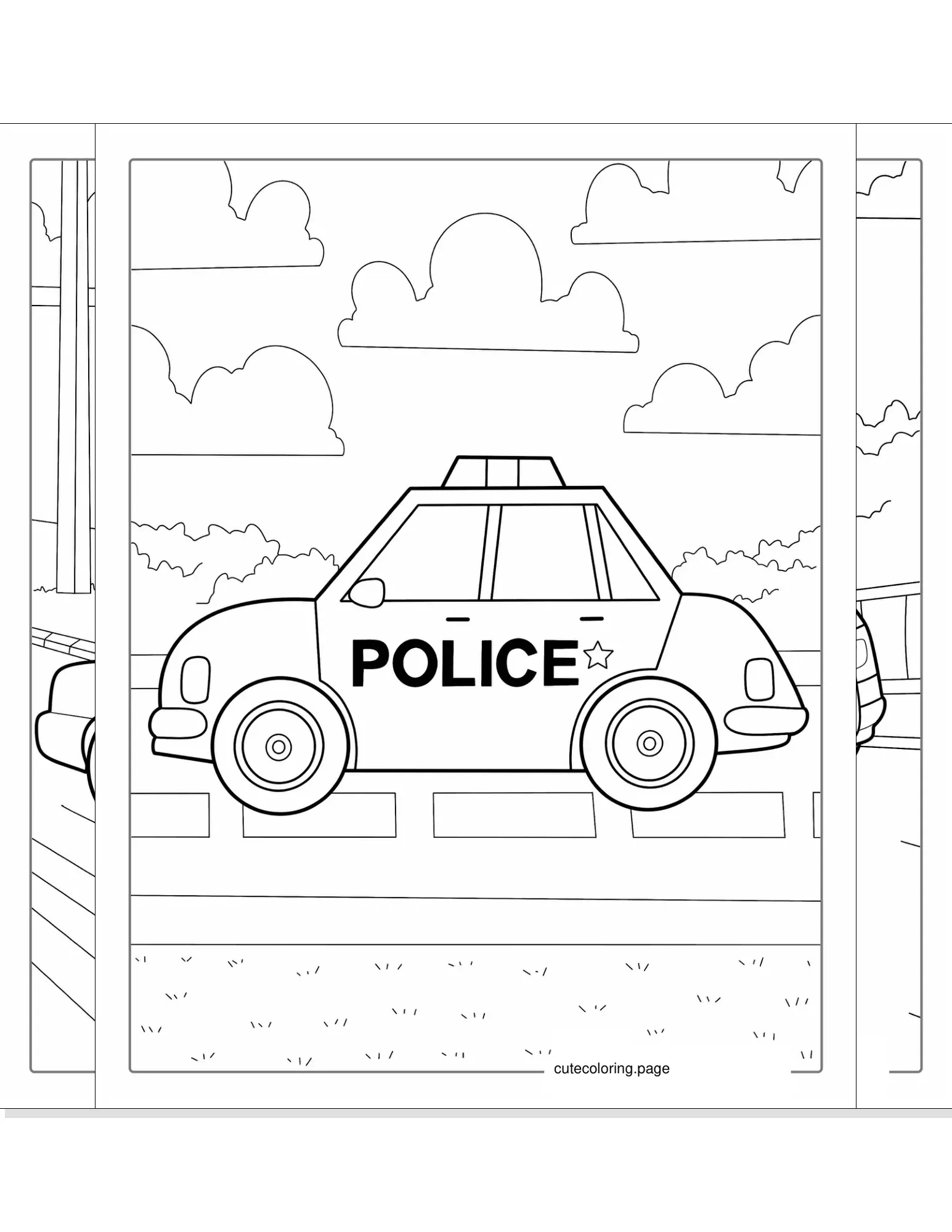 police car coloring pages