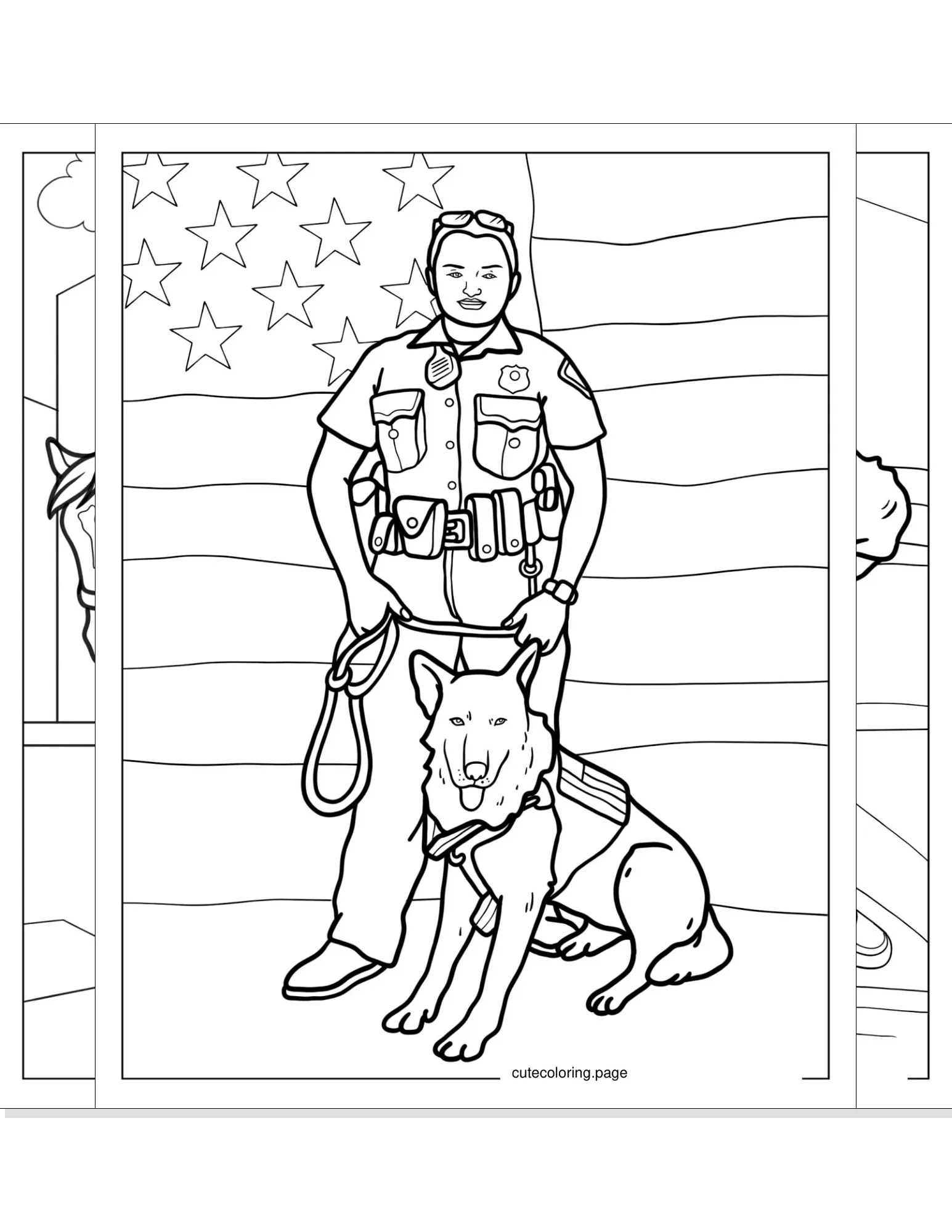 police coloring pages